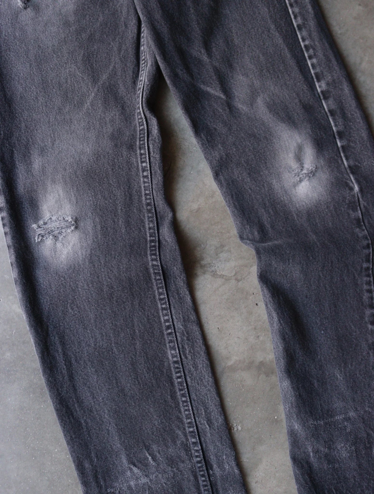 1980S FADED BLACK LEVIS 505 DENIM PANTS