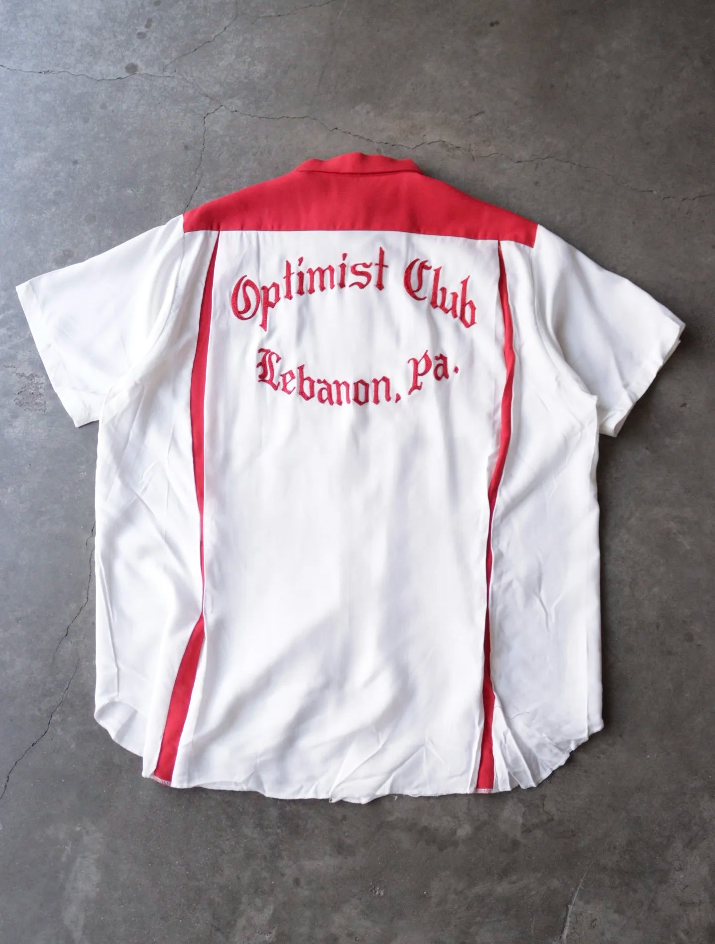 1960S OPTIMIST CHAINSTITCH BOWLING SHIRT