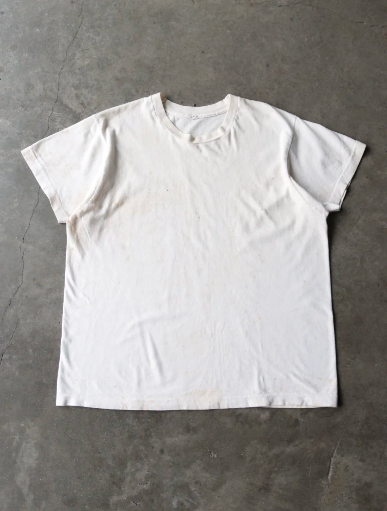1980S WHITE BLANK TEE