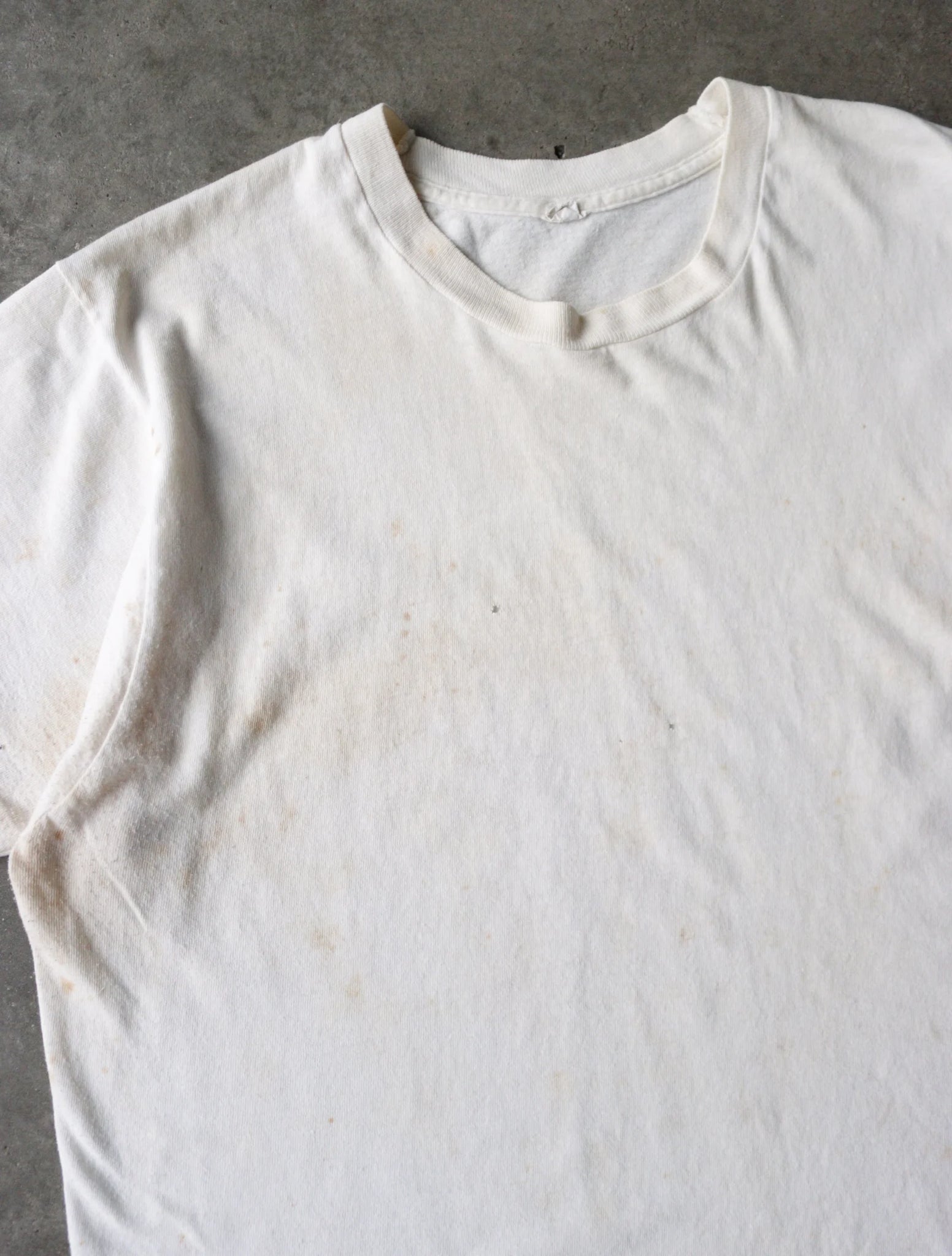 1980S WHITE BLANK TEE