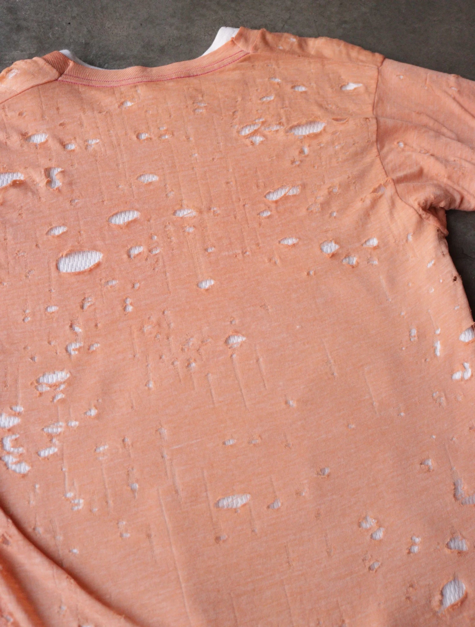 1980S SHEER SKULL TEE + THERMAL SHIRT