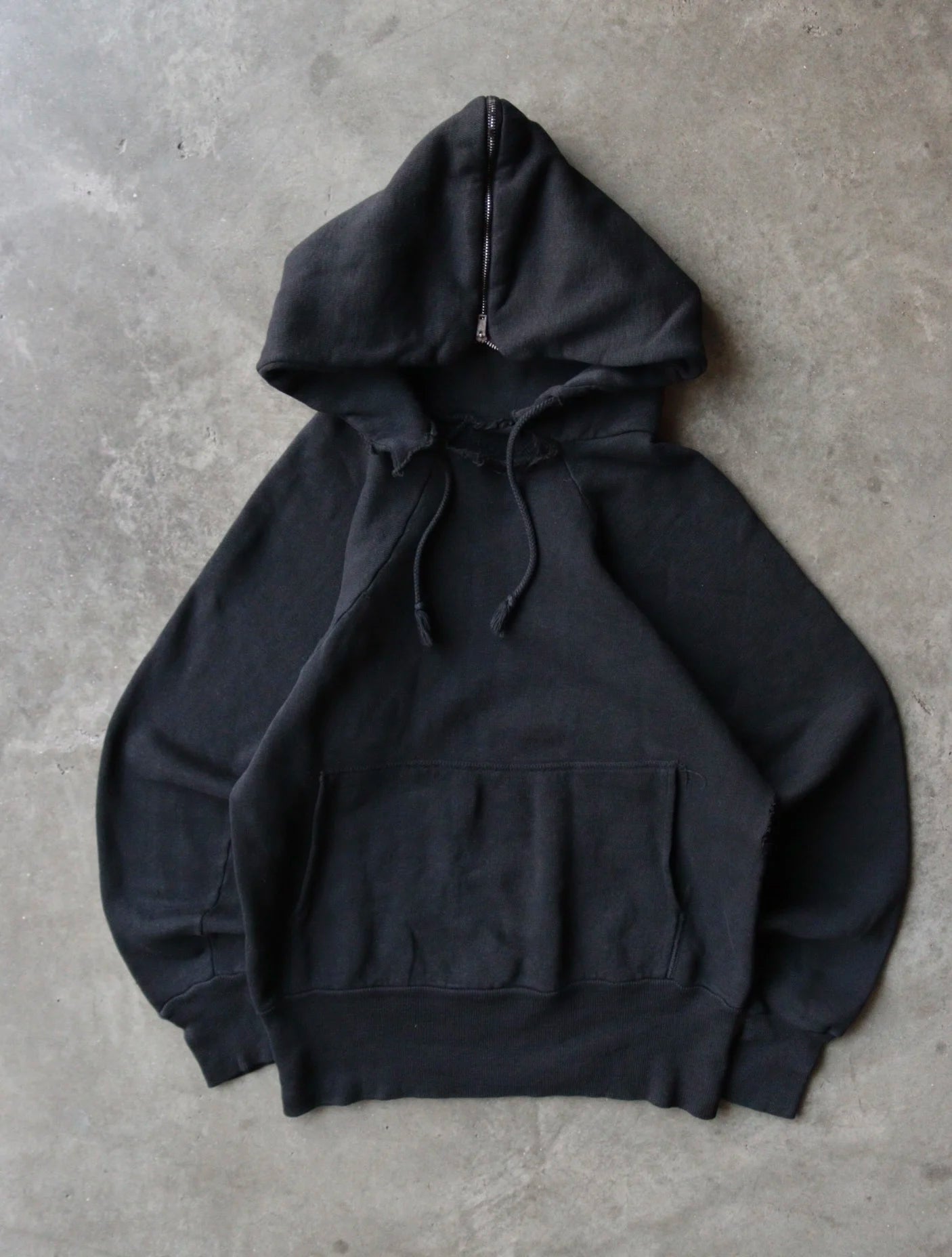1950S OVERDYED HOODED SWEATSHIRT