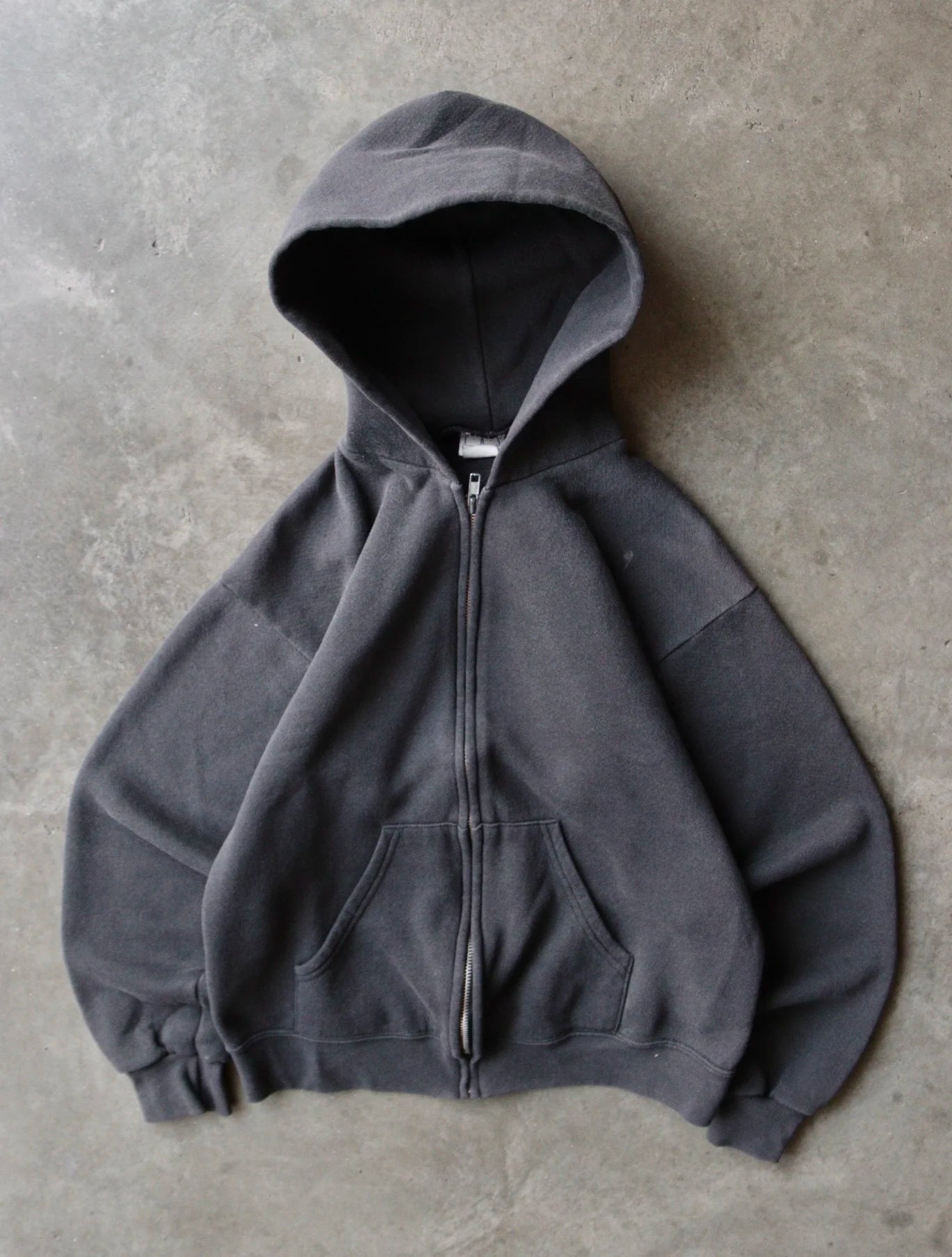 1990S FADED ZIP UP HOODED SWEATSHIRT