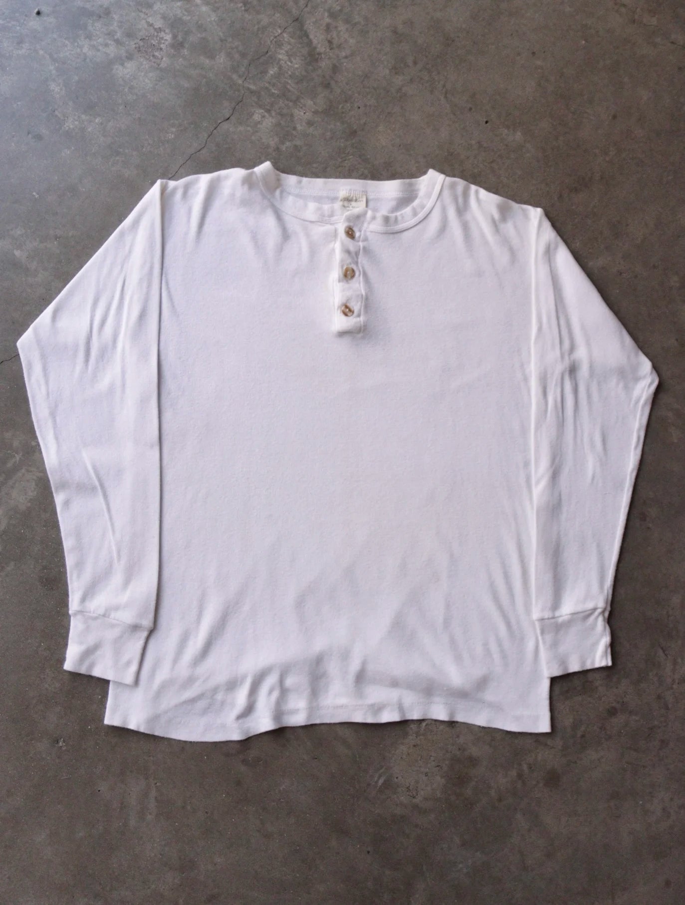 1980S BLANK HENLEY L/S SHIRT