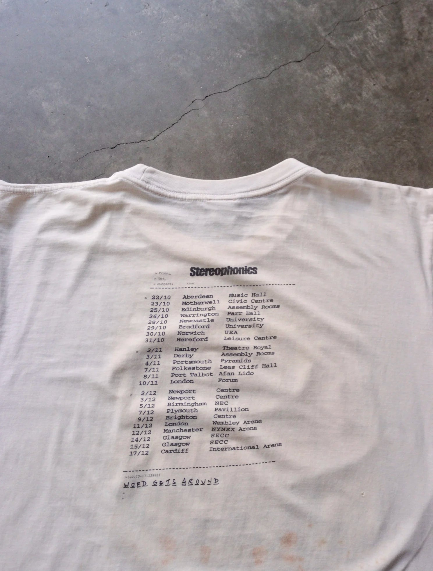 1990S STEREOPHONICS BAND TEE