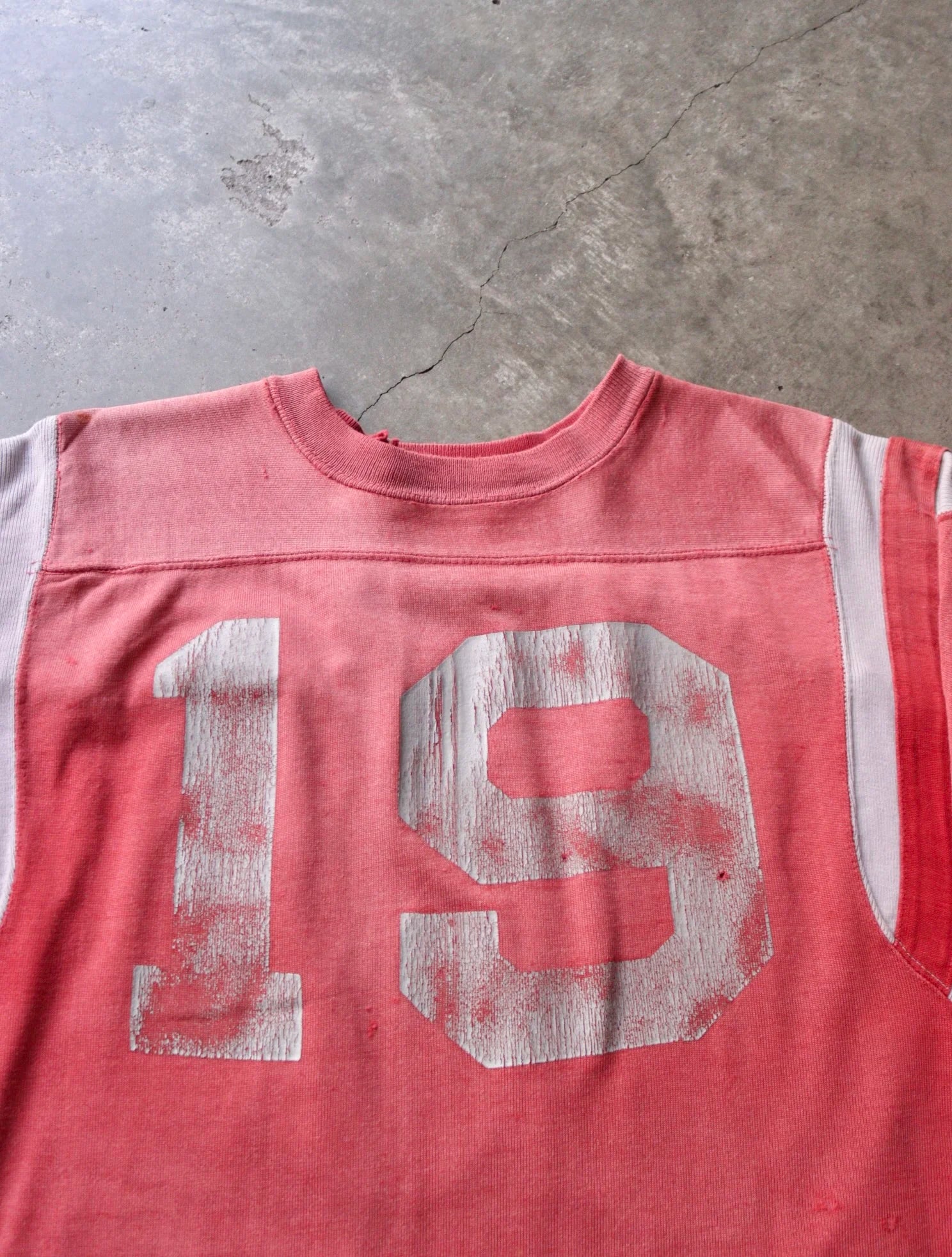 1970S SUN FADED LS RED JERSY SHIRT