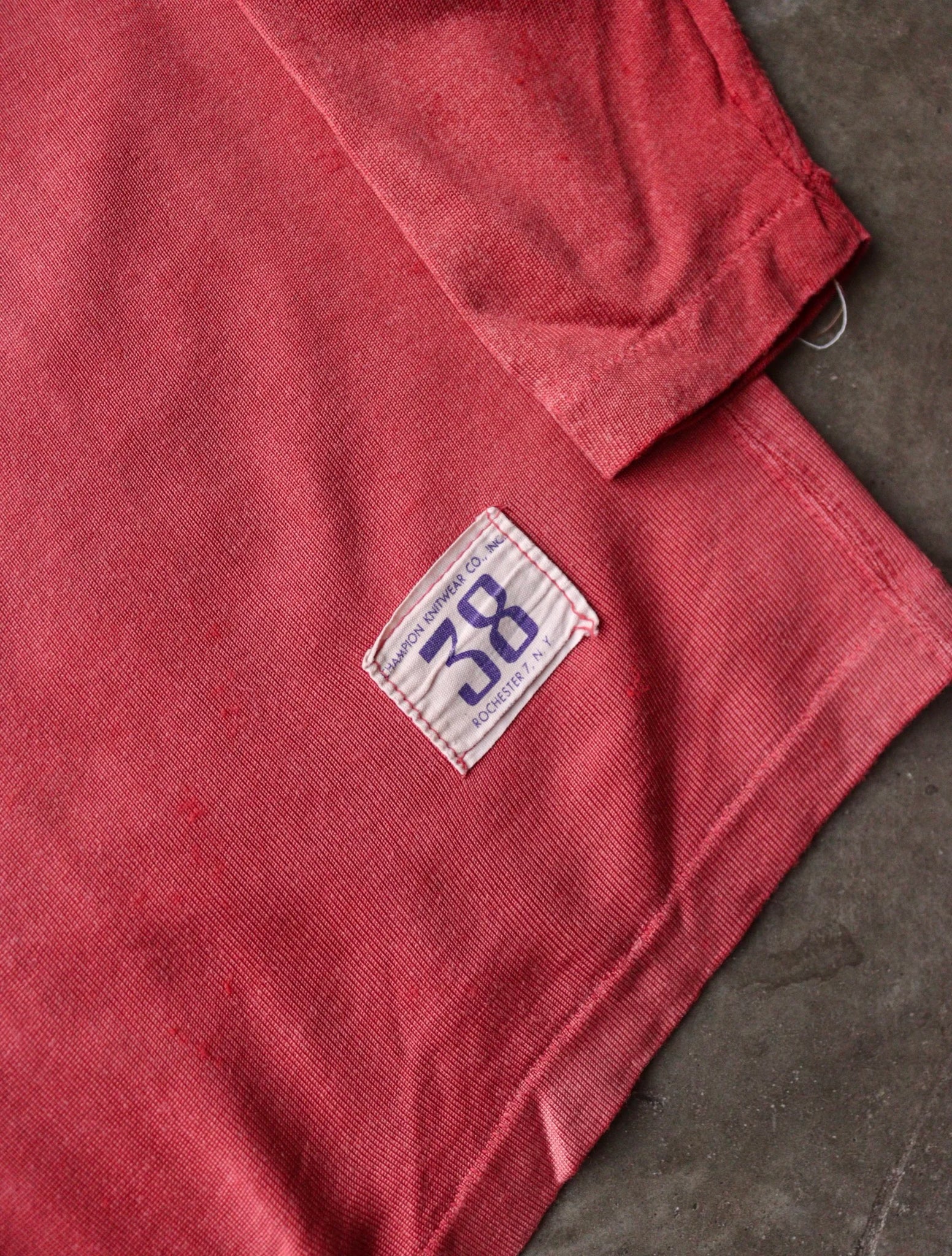 1970S SUN FADED LS RED JERSY SHIRT