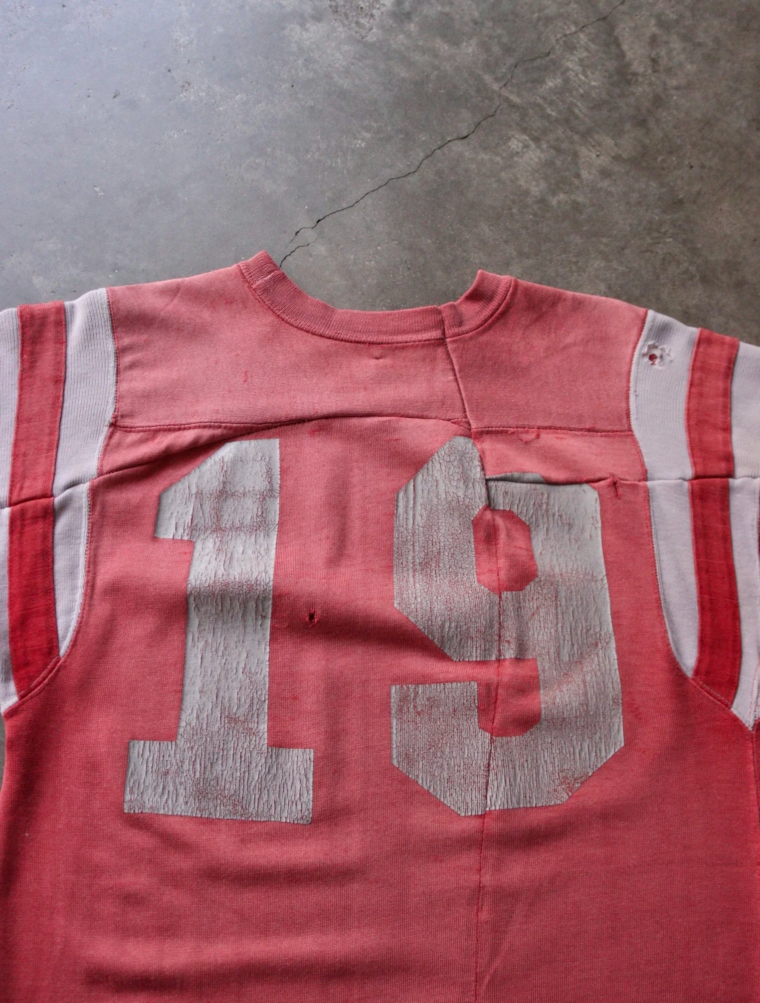 1970S SUN FADED LS RED JERSY SHIRT