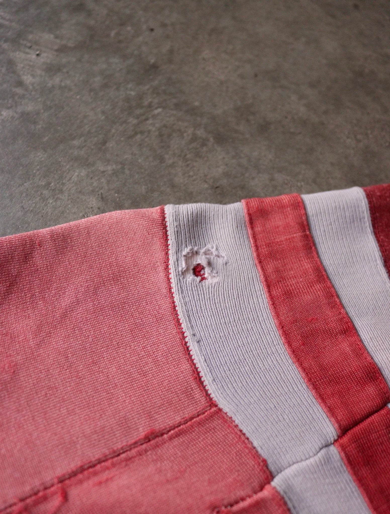 1970S SUN FADED LS RED JERSY SHIRT