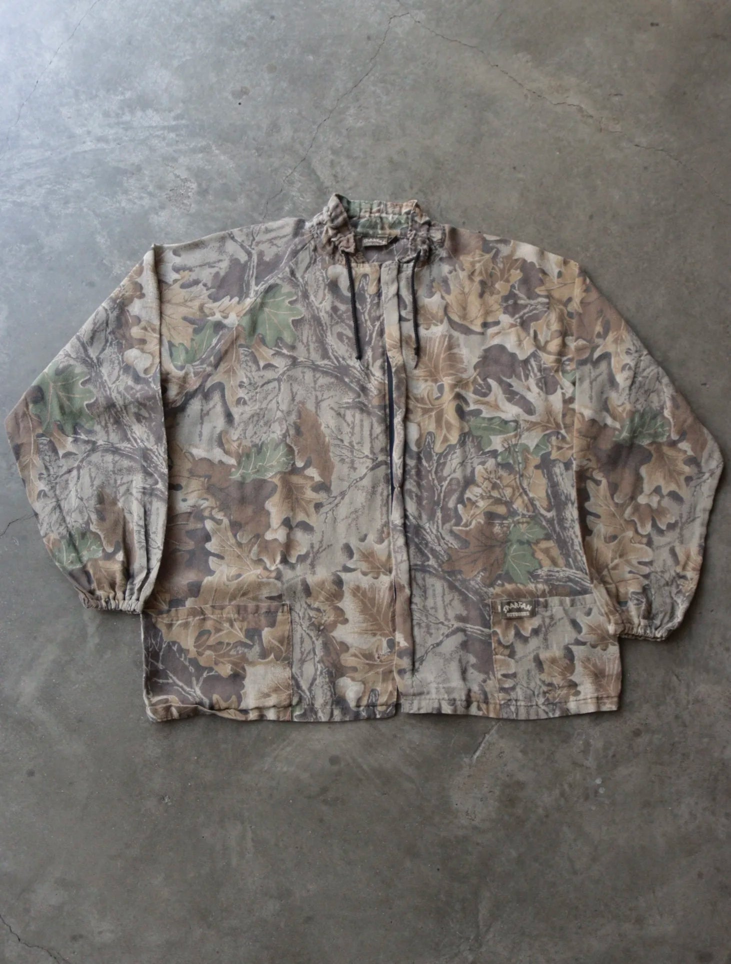 1990S CAMO ZIP UP COLLARED JACKET