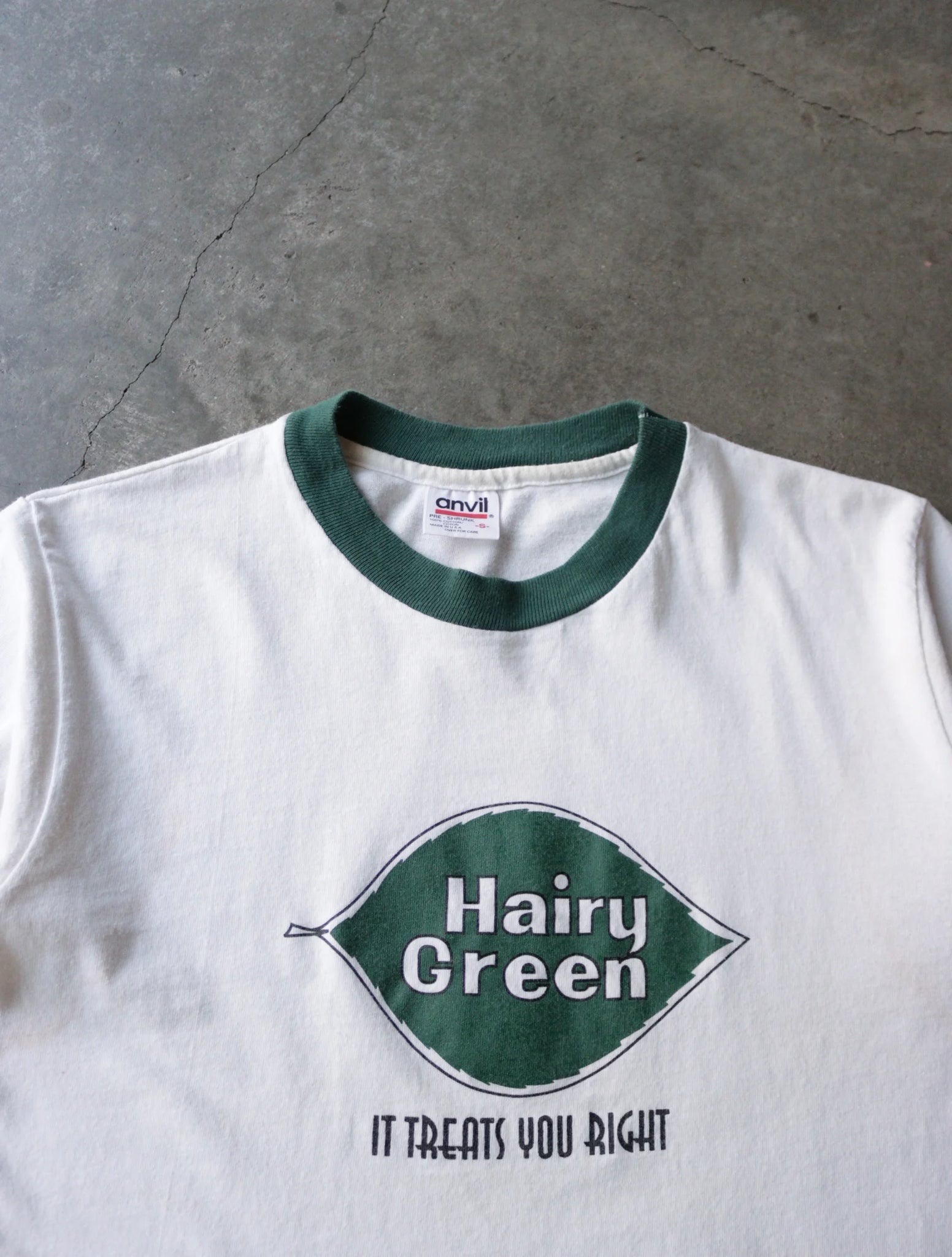 1990S HAIRY GREEN RINGER TEE