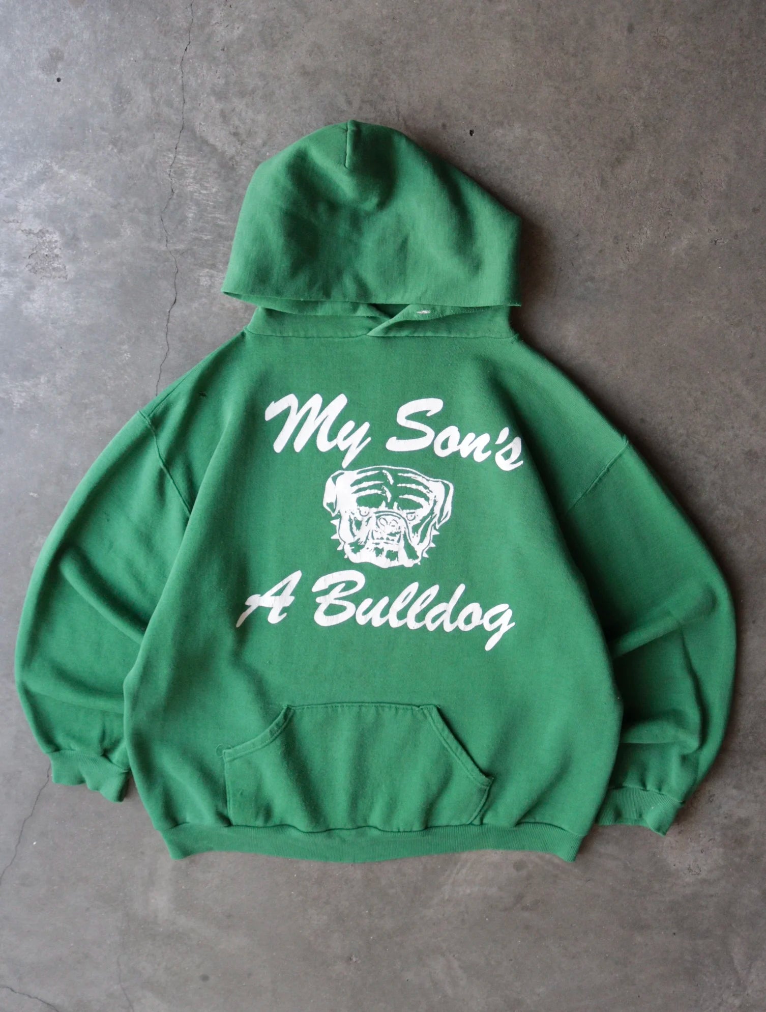 1970S BULLDOG RUSSELL HOODED SWEATSHIRT