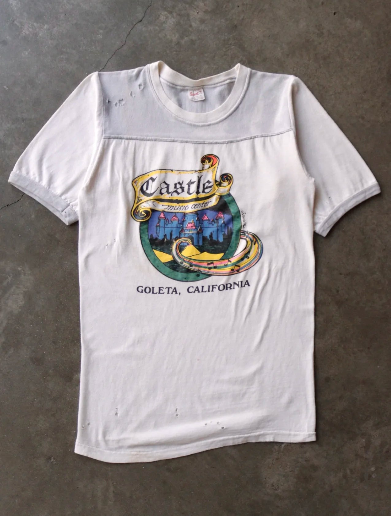 1980S CASTLE MUSIC CENTER JERSEY TEE