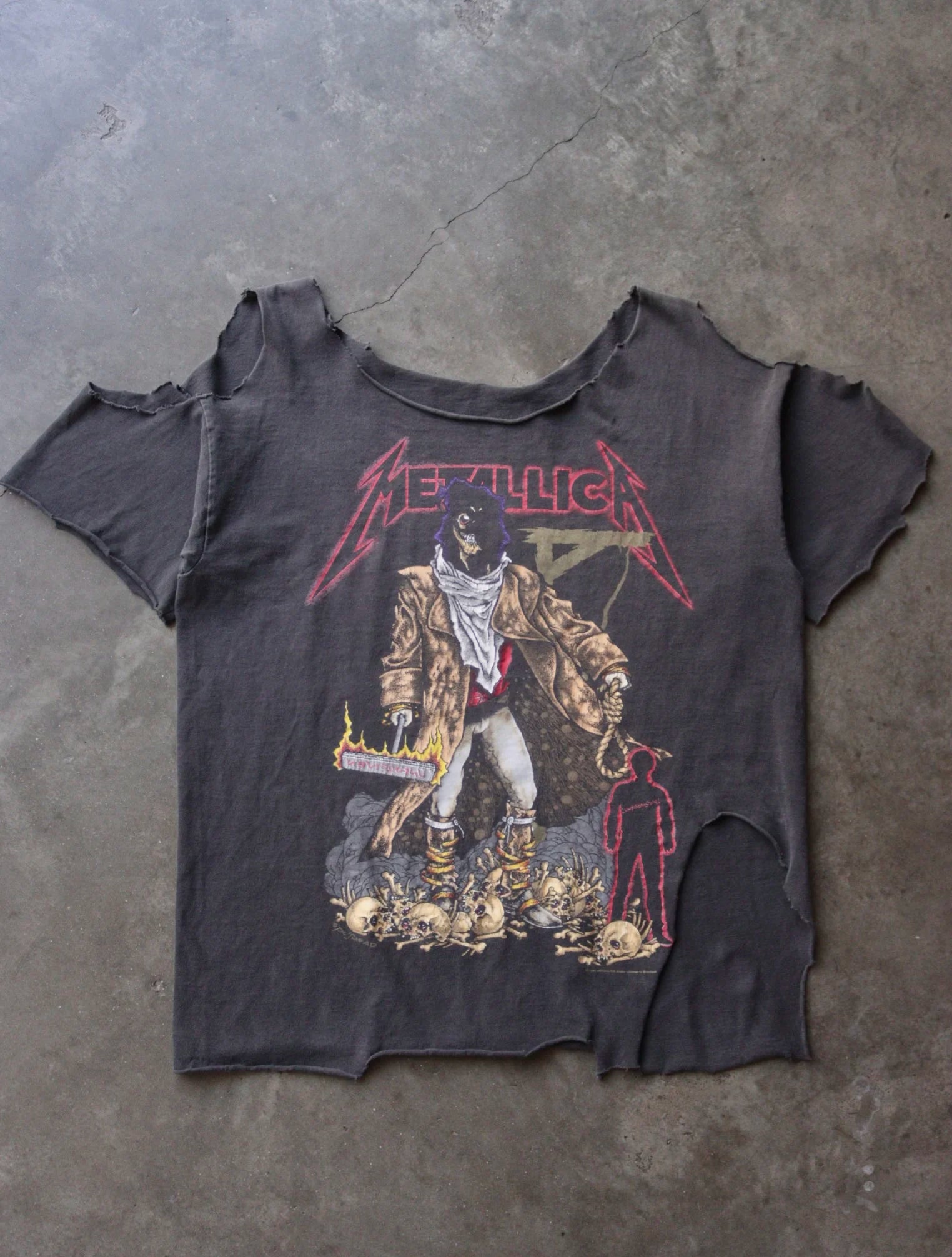 1990S FADED METALLICA CHOPPED BAND TEE