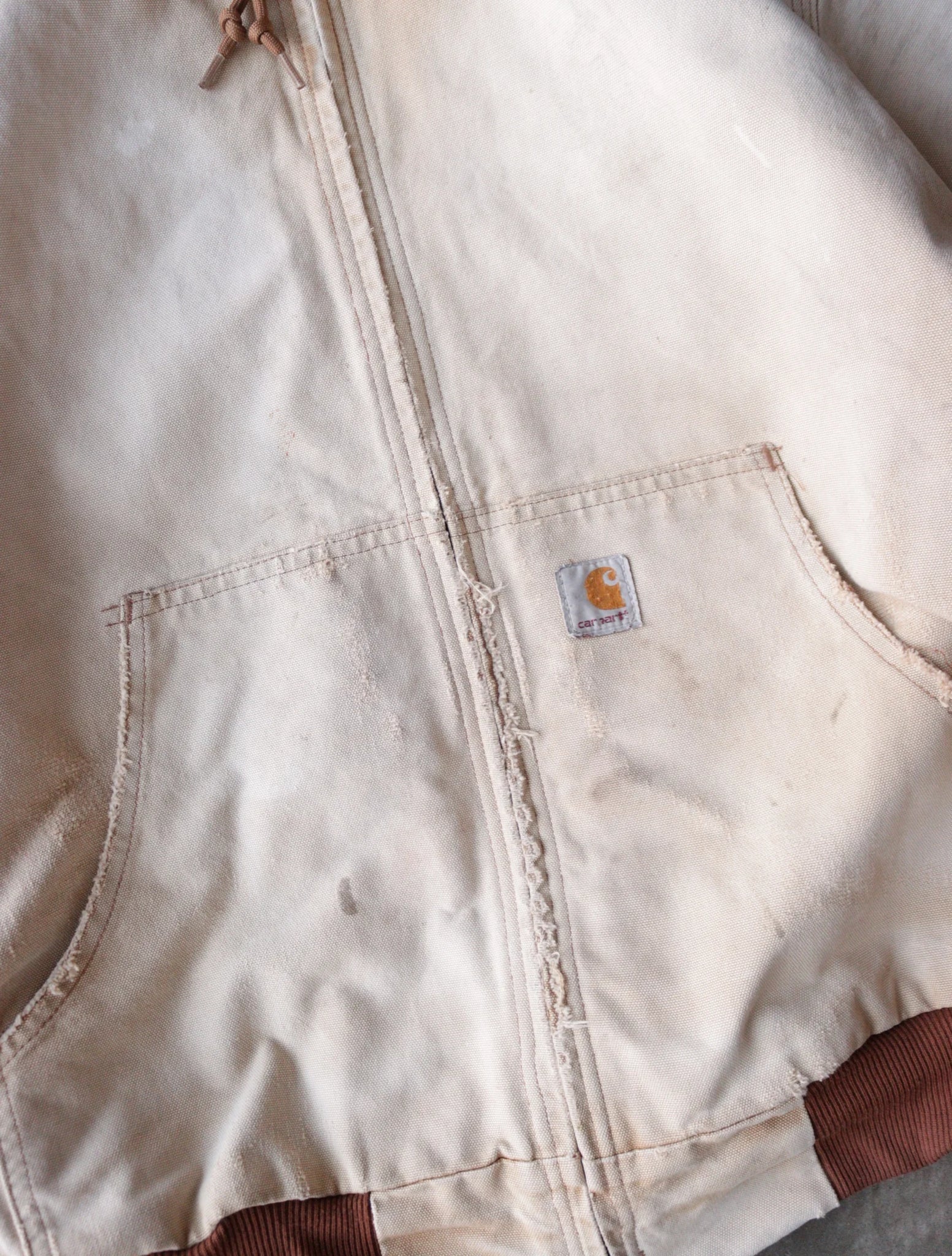 1990S FADED CARHARTT HOODED JACKET