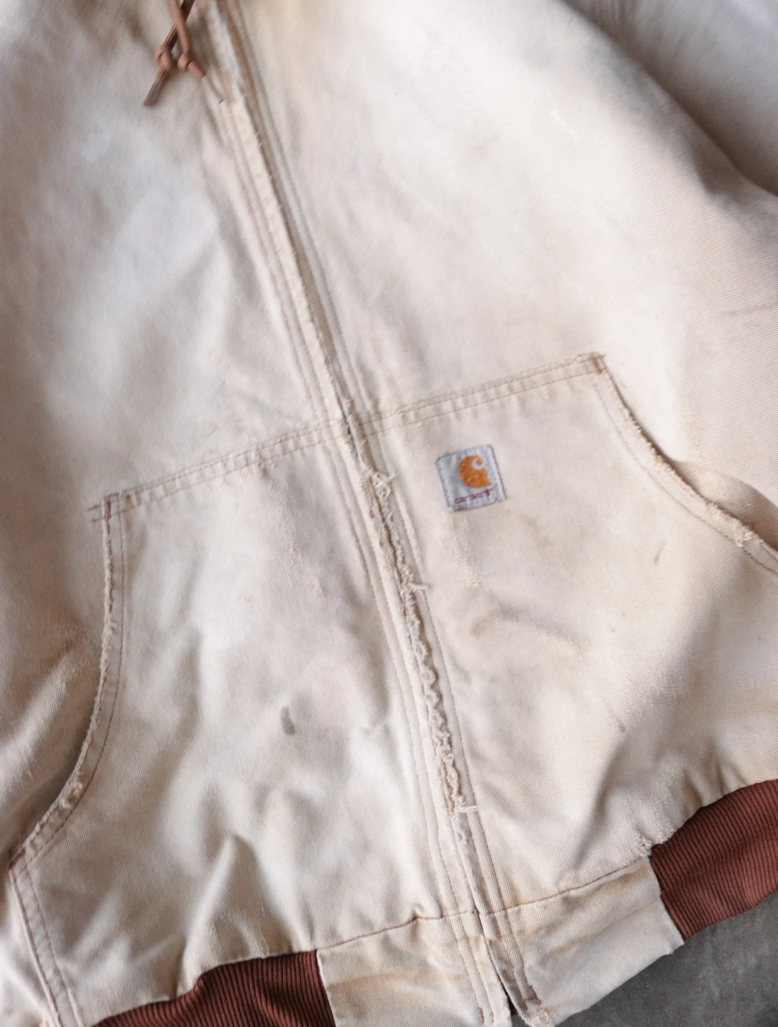 1990S FADED CARHARTT HOODED JACKET