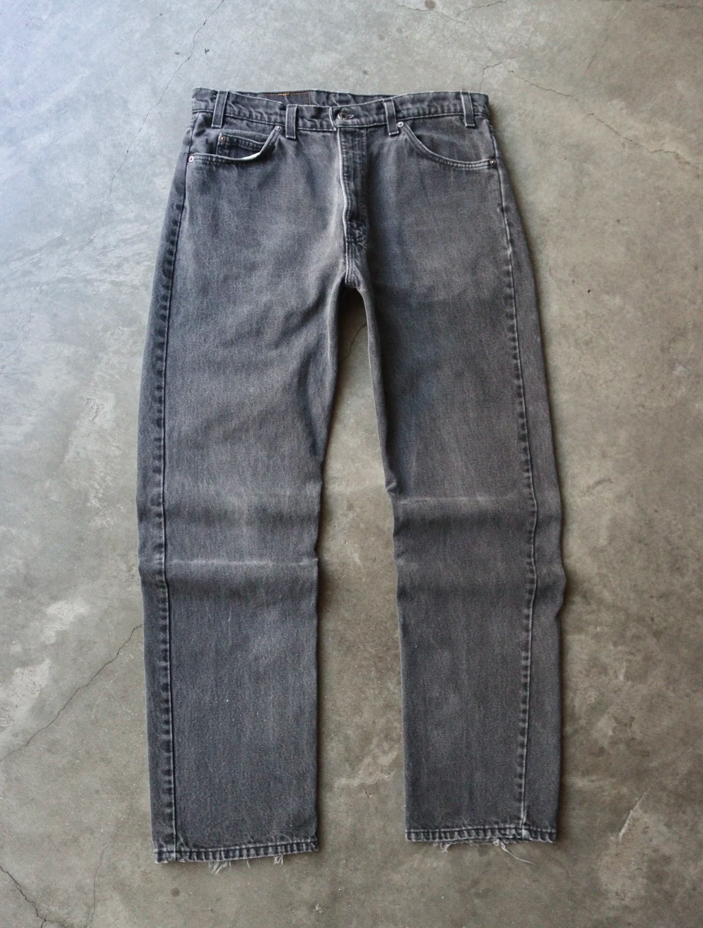 1980S LEVIS 505 FADED BLACK DENIM PANTS