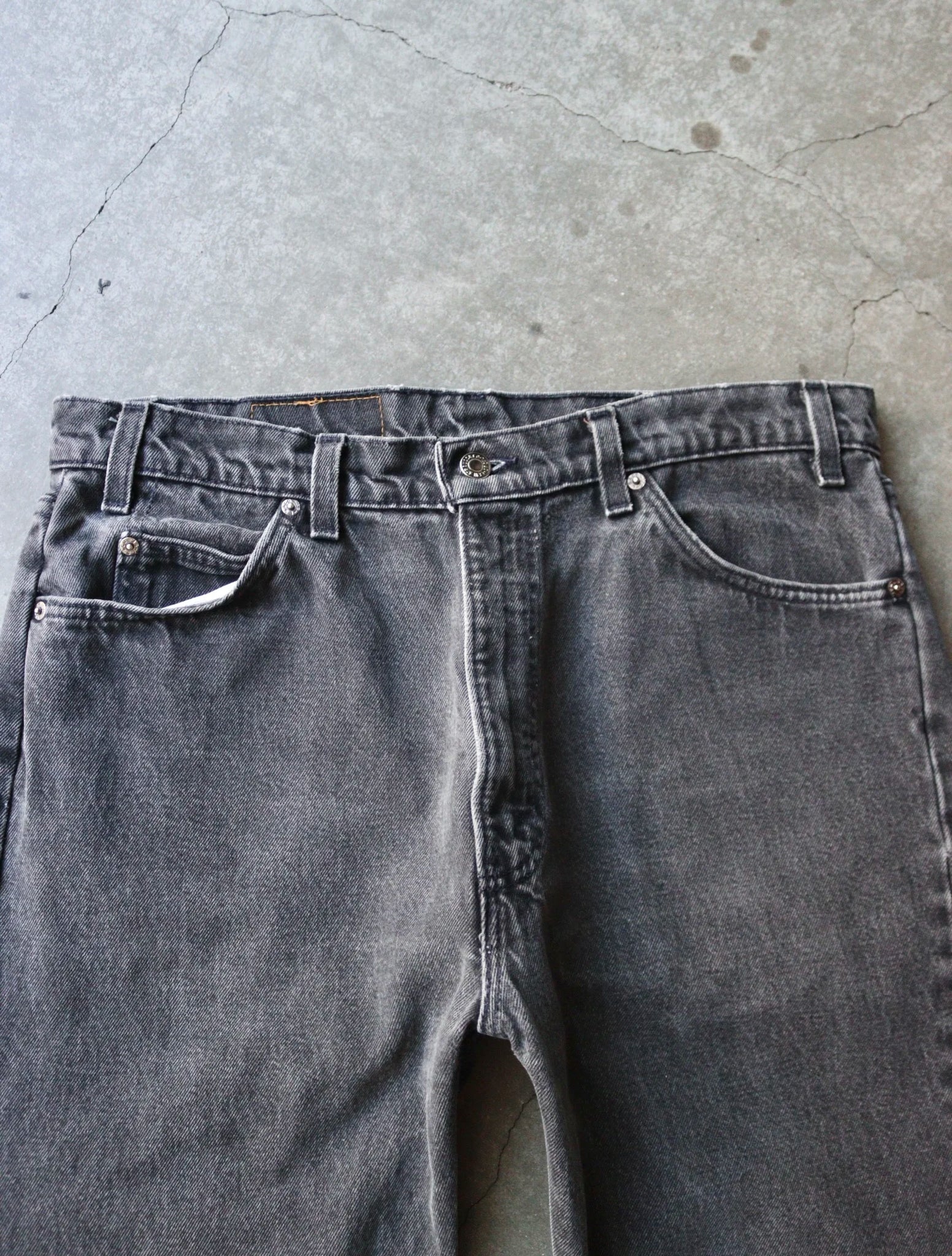 1980S LEVIS 505 FADED BLACK DENIM PANTS