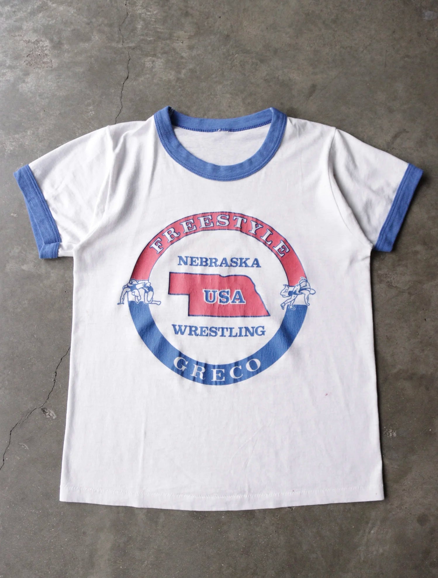 1980S FREESTYLE WRESTLING RINGER TEE
