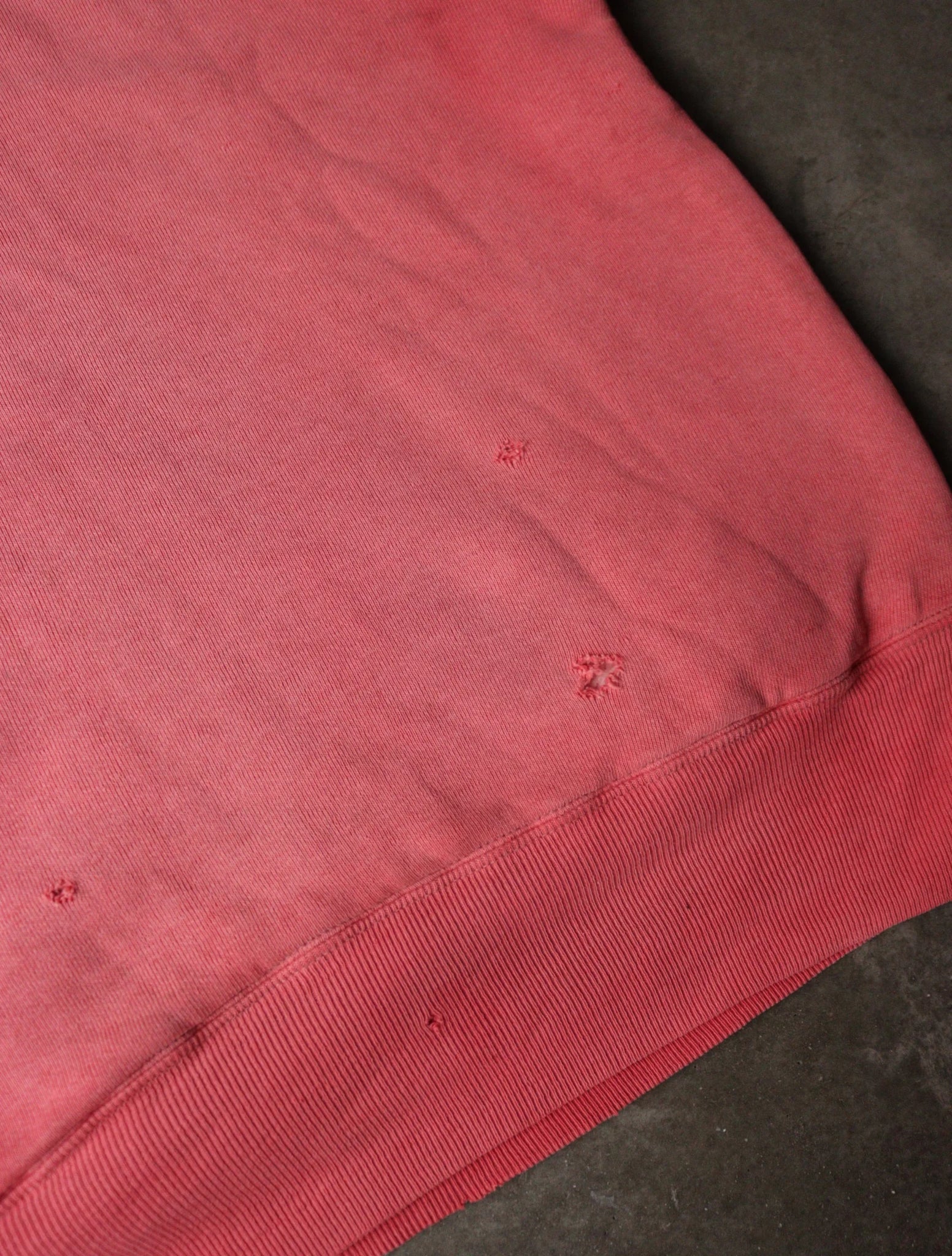 1950S FADED RED DOUBLE FACE HOODED SWEATSHIRT