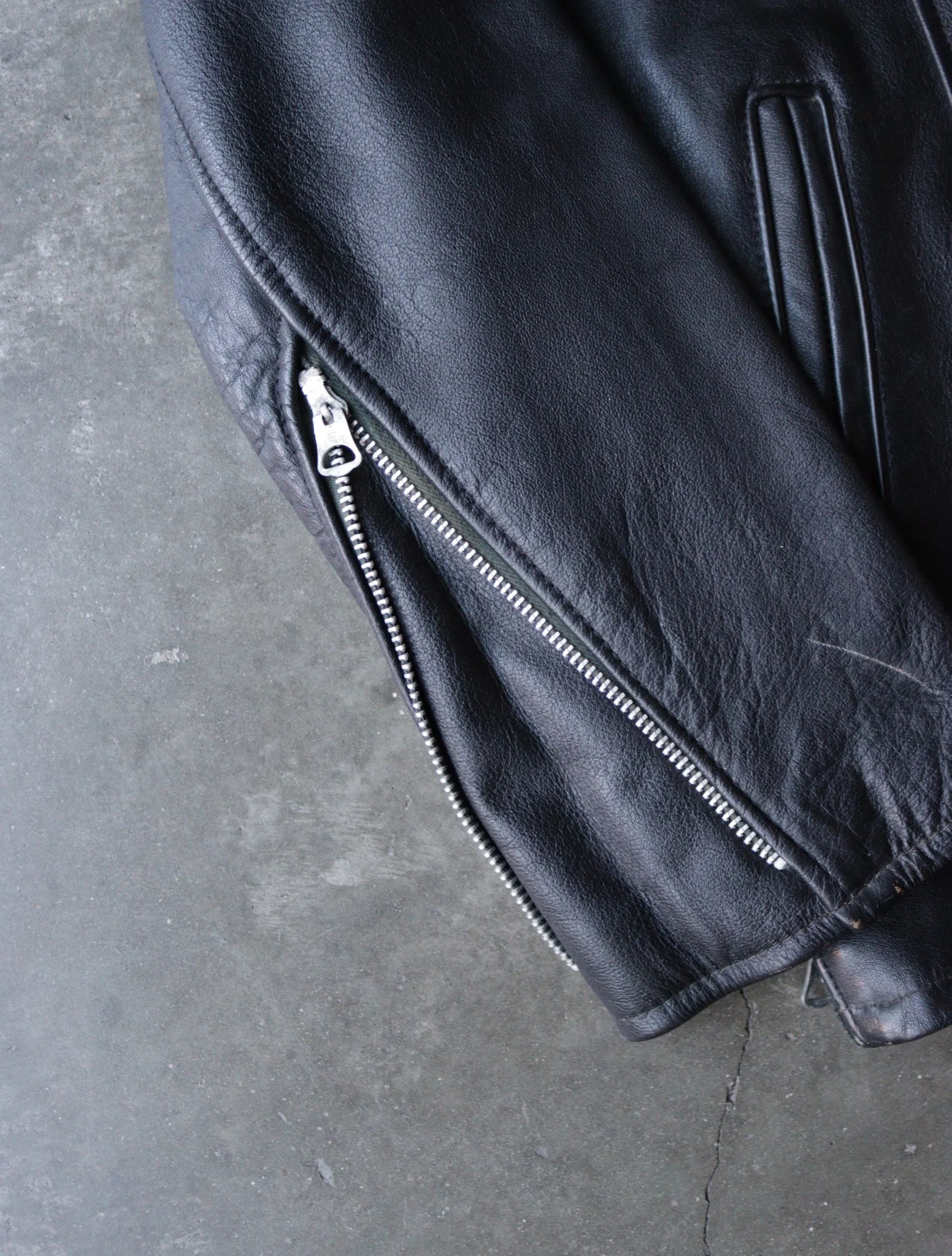1970S LEATHER BIKER RACER JACKET