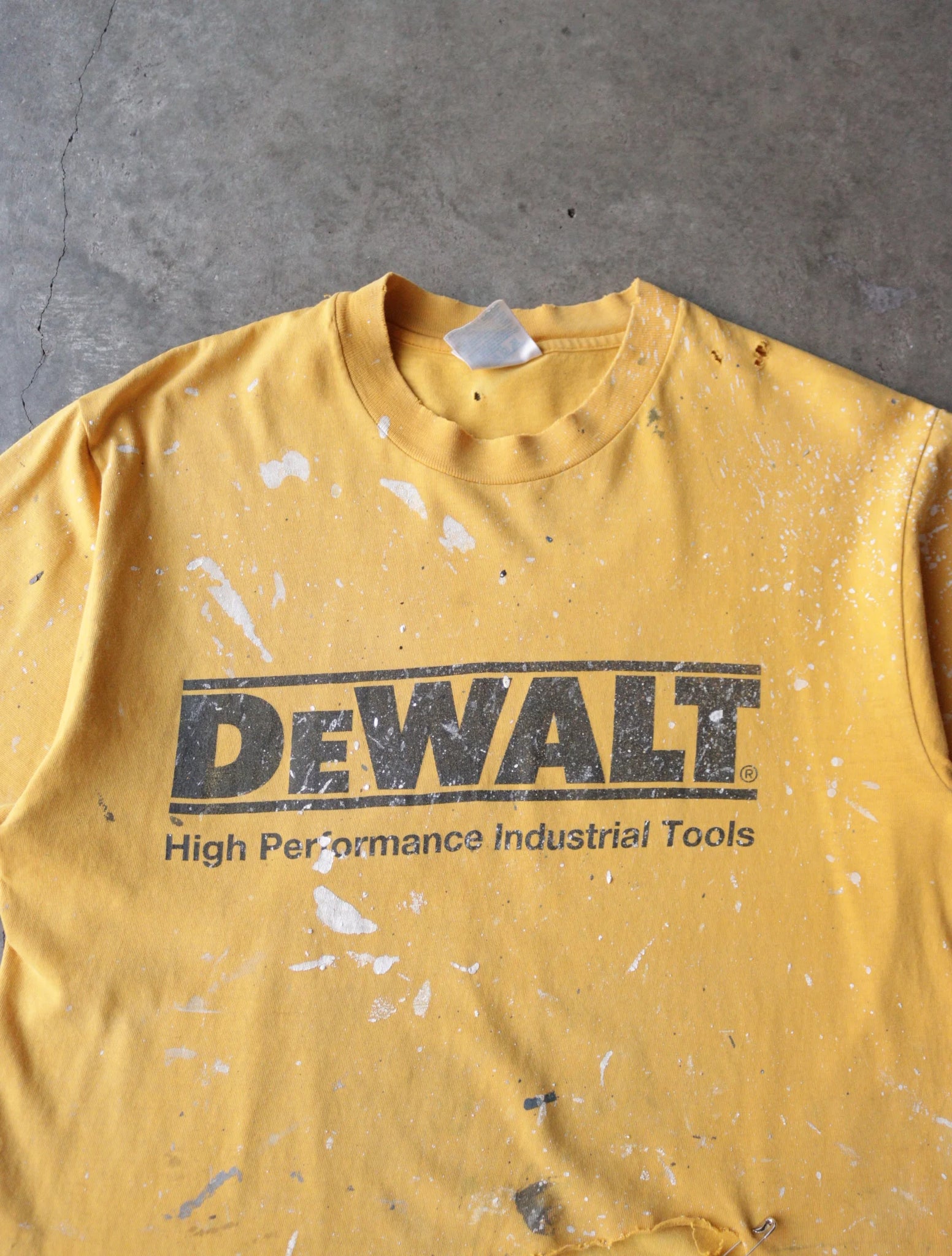 1990S FADED DISTRESSED DEWALT TEE