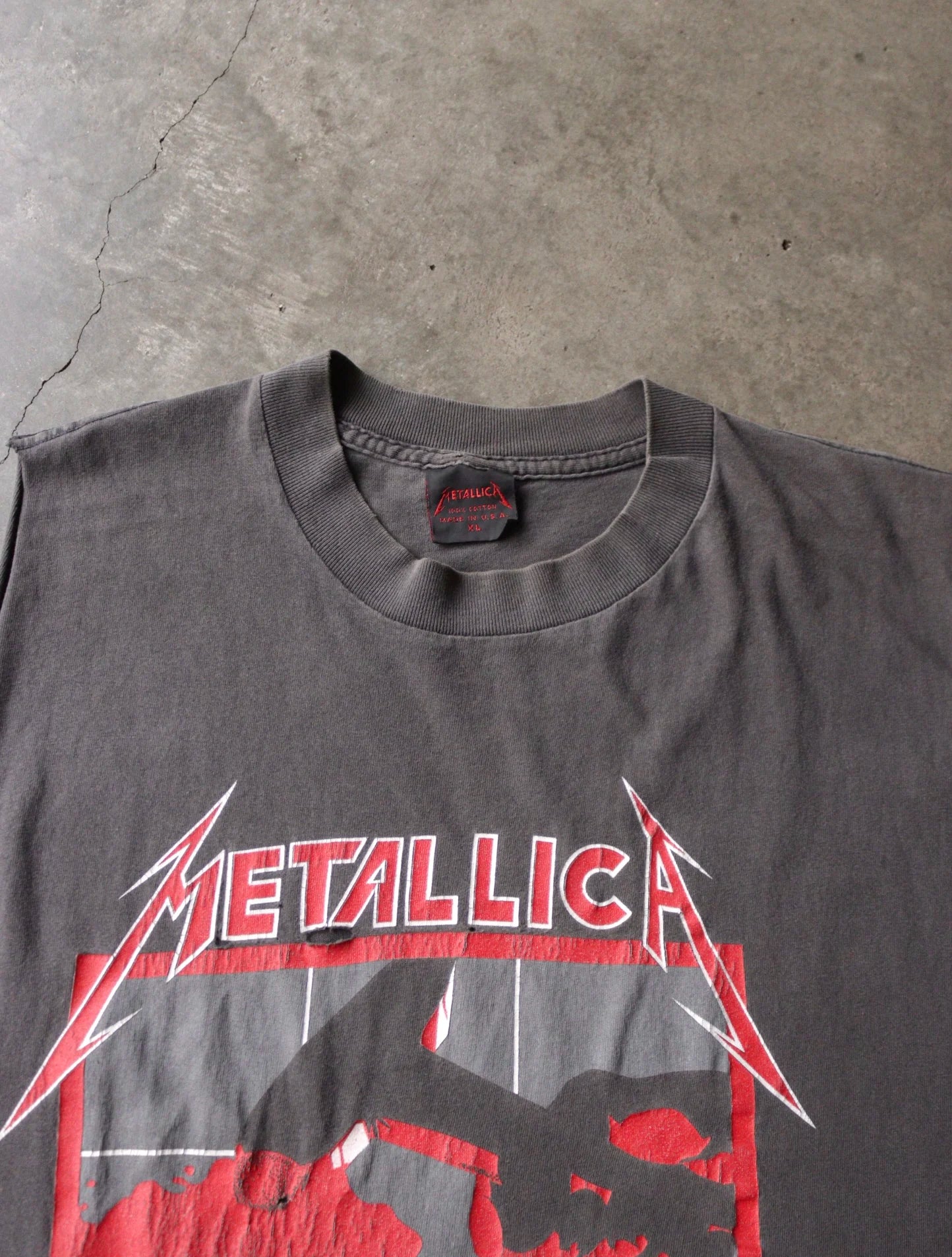 2000S FADED METALLICA KILL THEM ALL CHOPPED BAND TEE