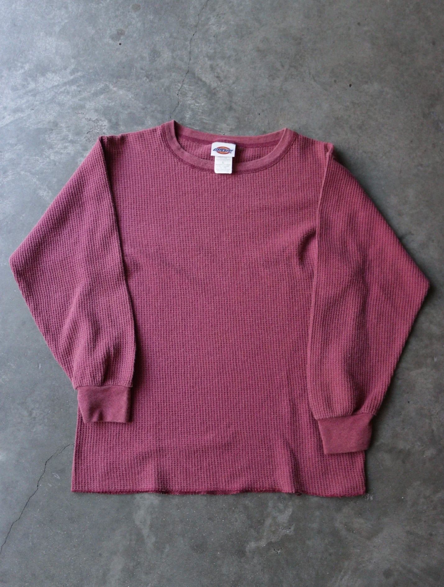 1990S FADED RED THERMAL L/S TEE