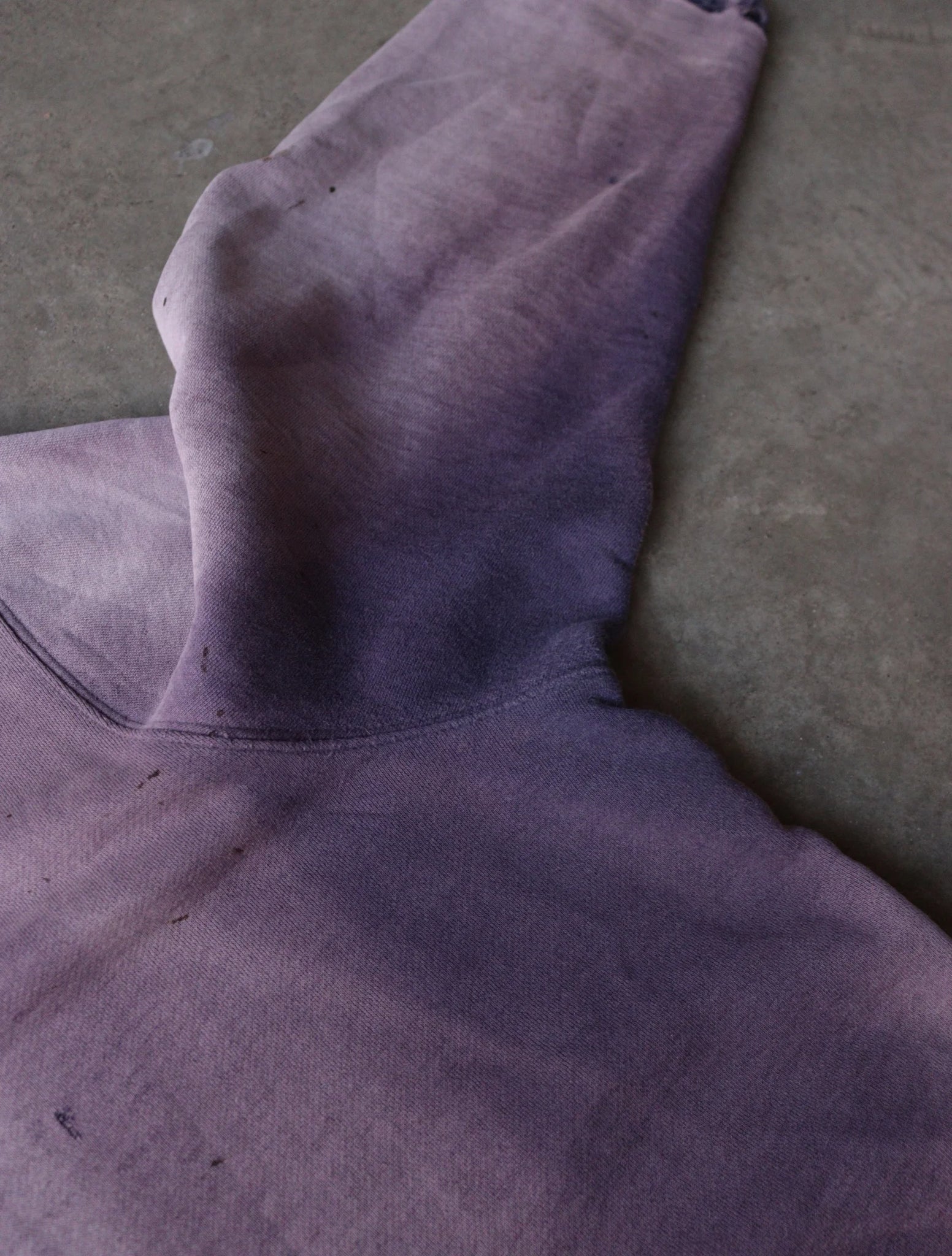 1990S FADED PURPLE ZIP UP HOODED SWEATSHIRT