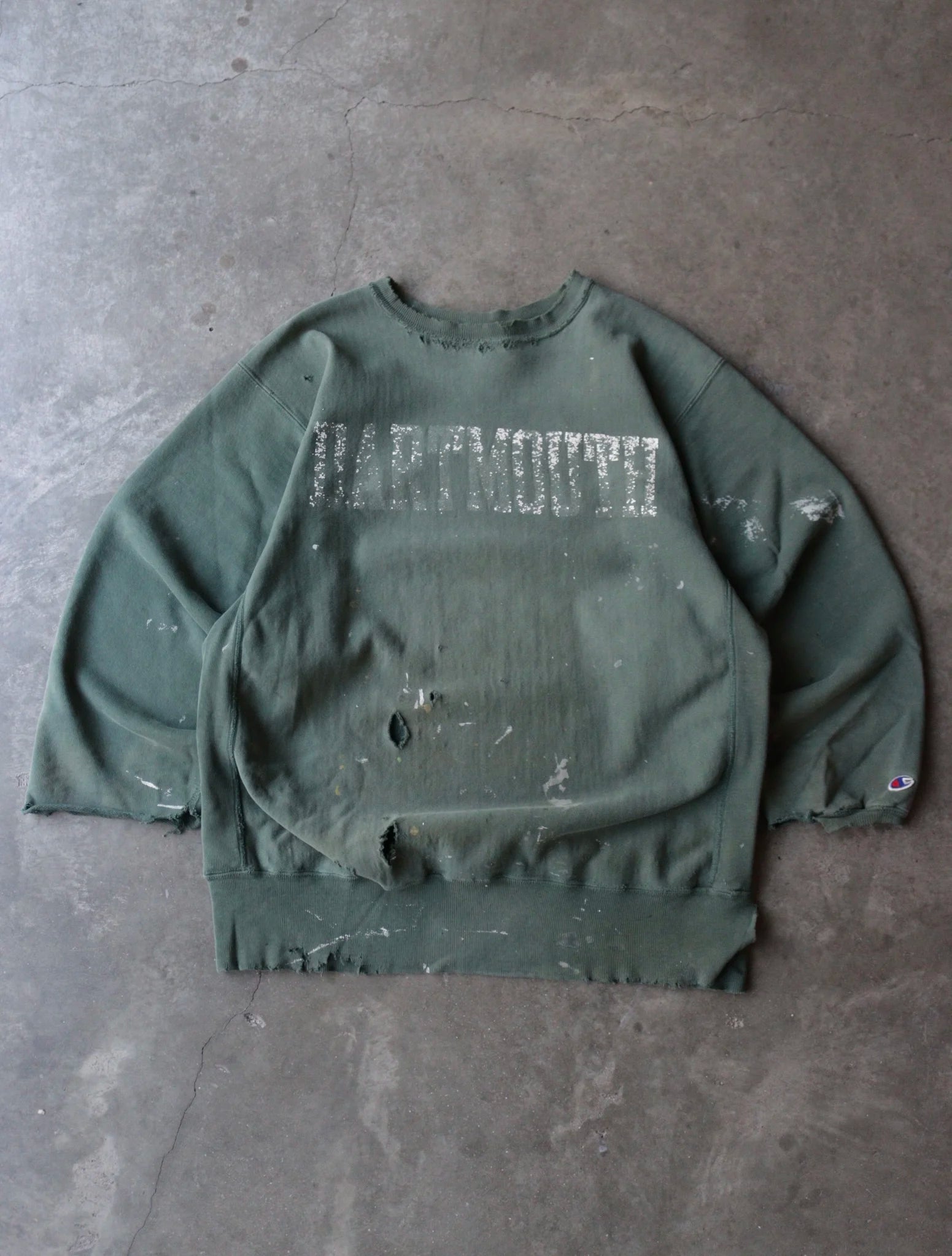 1980S FADED GREEN DARTMOUTH SWEATSHIRT