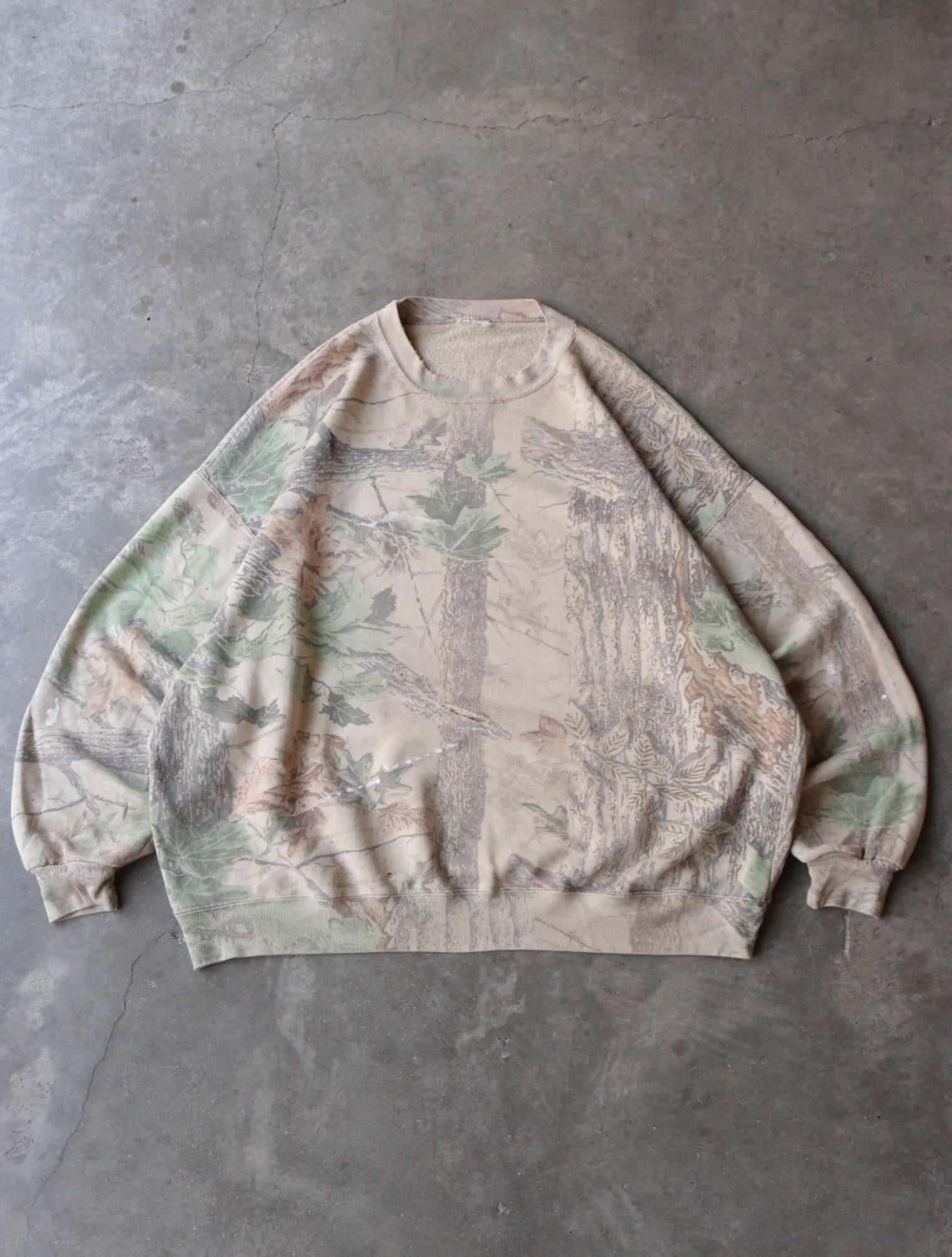 1990S FADED CAMO SWEATSHIRT