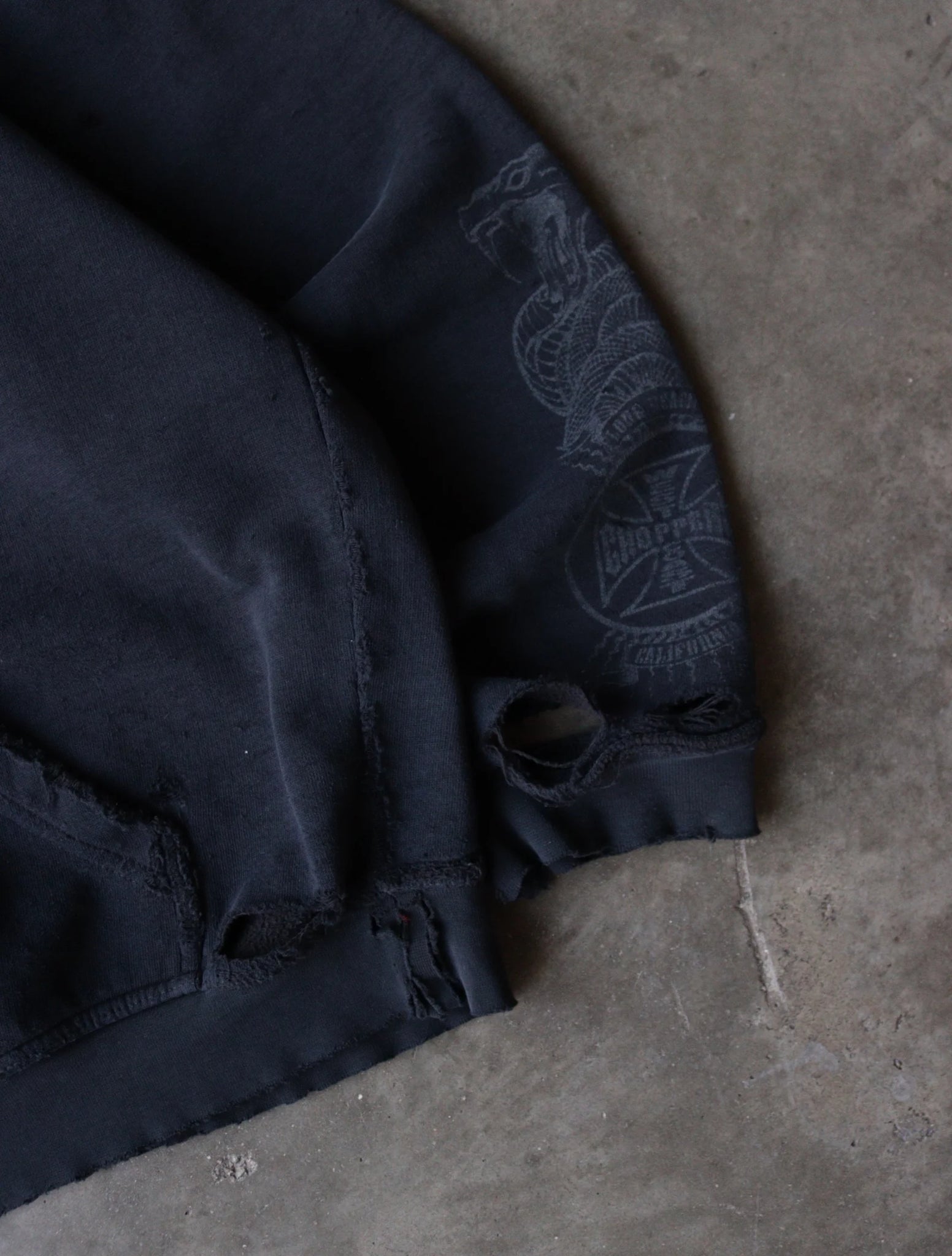 2000S FADED DISTRESSED WCC HOODED SWEATSHIRT