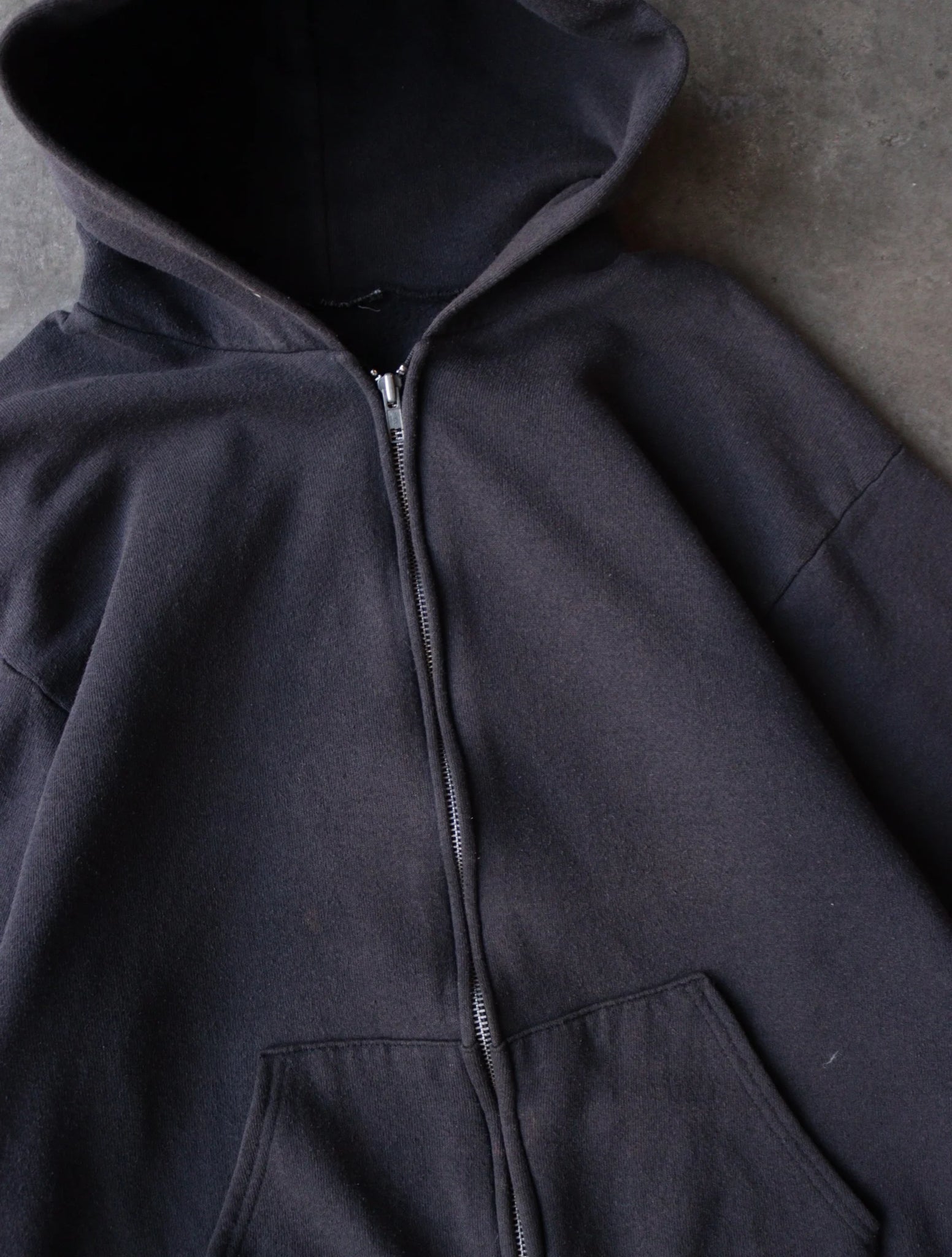 1990S FADED ZIP UP HOODED SWEATSHIRT