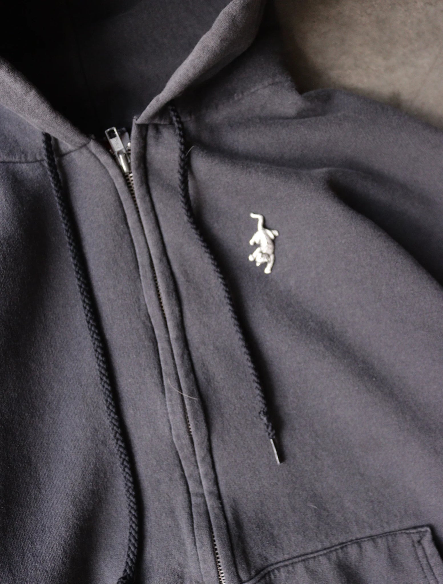 1990S FADED ZIP UP HOODED SWEATSHIRT