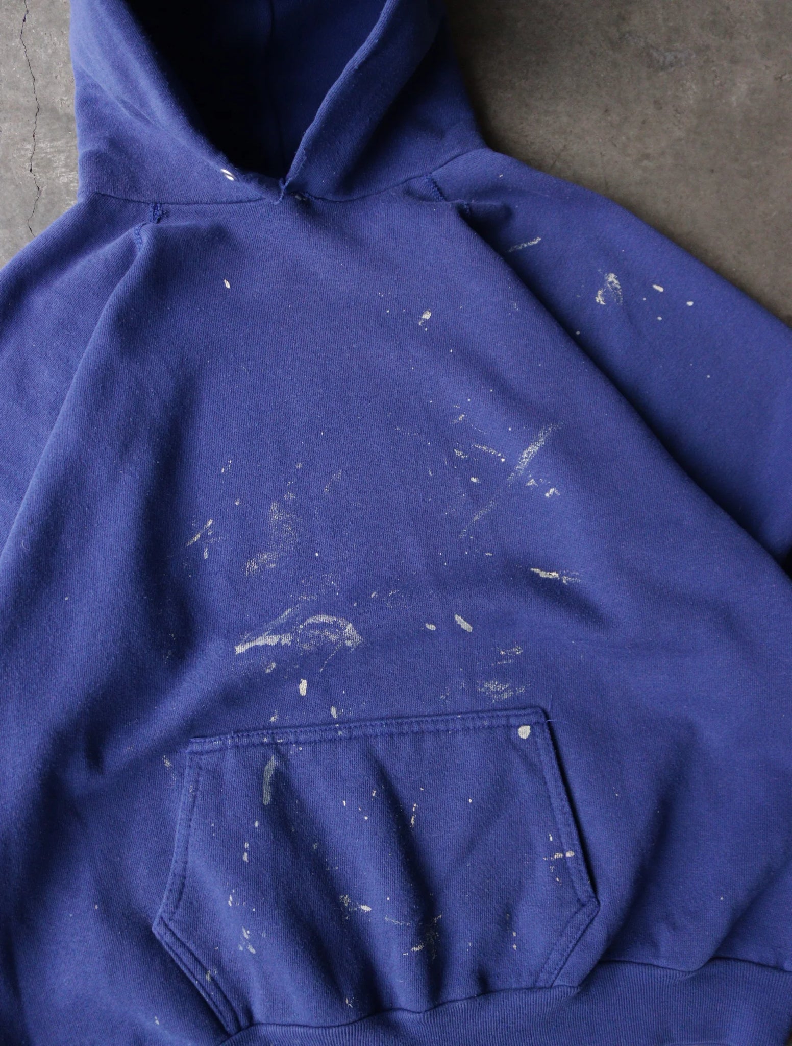 1990S BLUE COBALT BLUE HOODED SWEATSHIRT