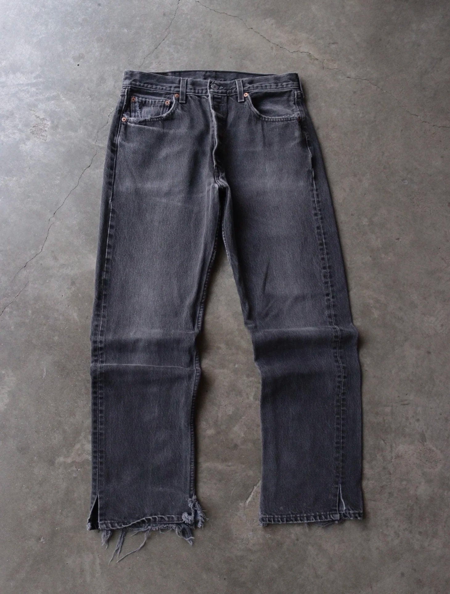 1990S FADED BLACK LEVIS 501 DENIM PANTS