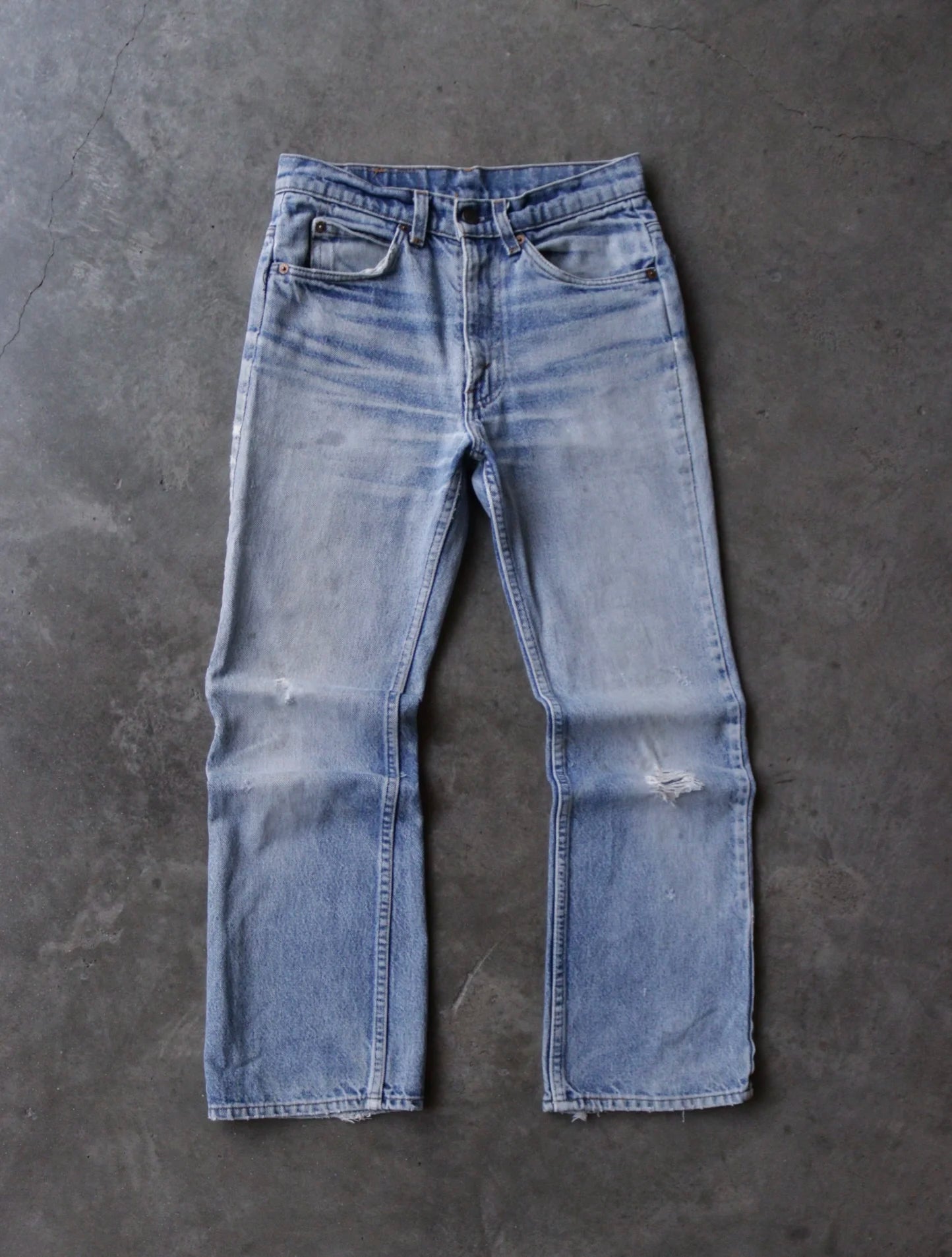1980S LEVIS FADED FLARED DENIM PANTS