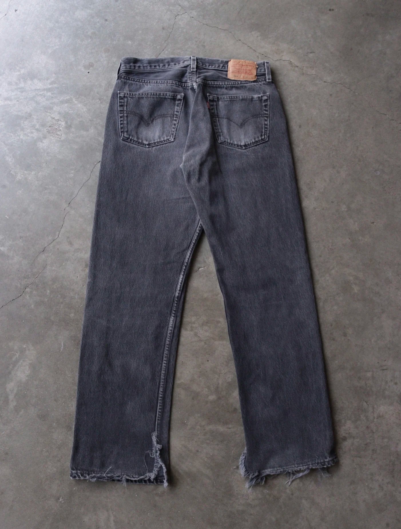 1990S FADED BLACK LEVIS 501 DENIM PANTS