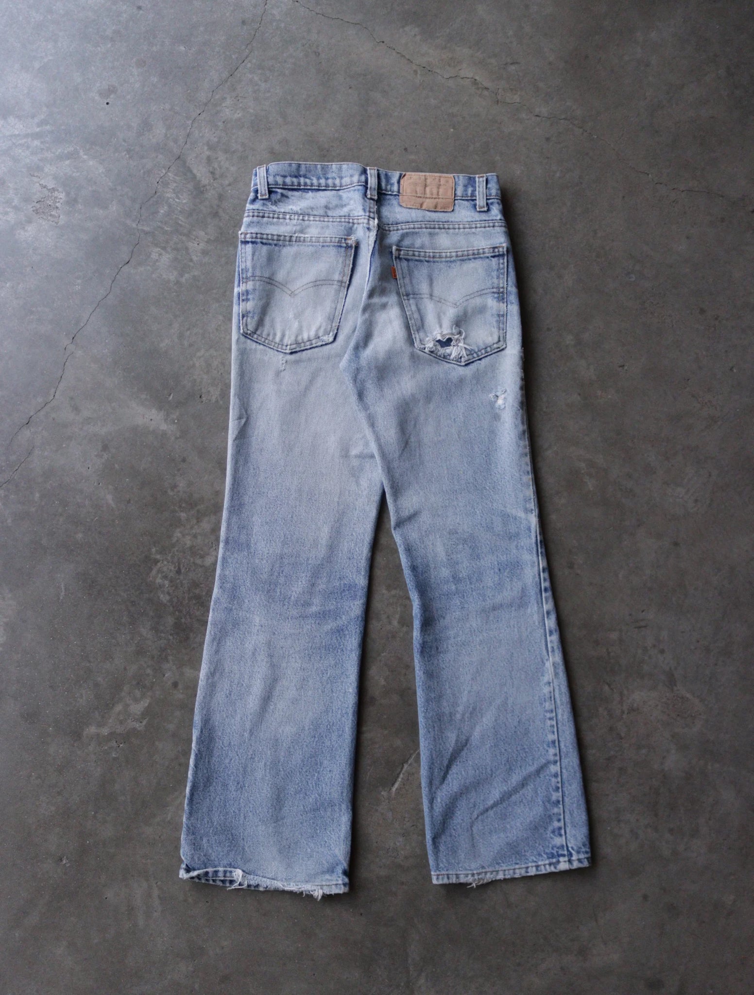 1980S LEVIS FADED FLARED DENIM PANTS