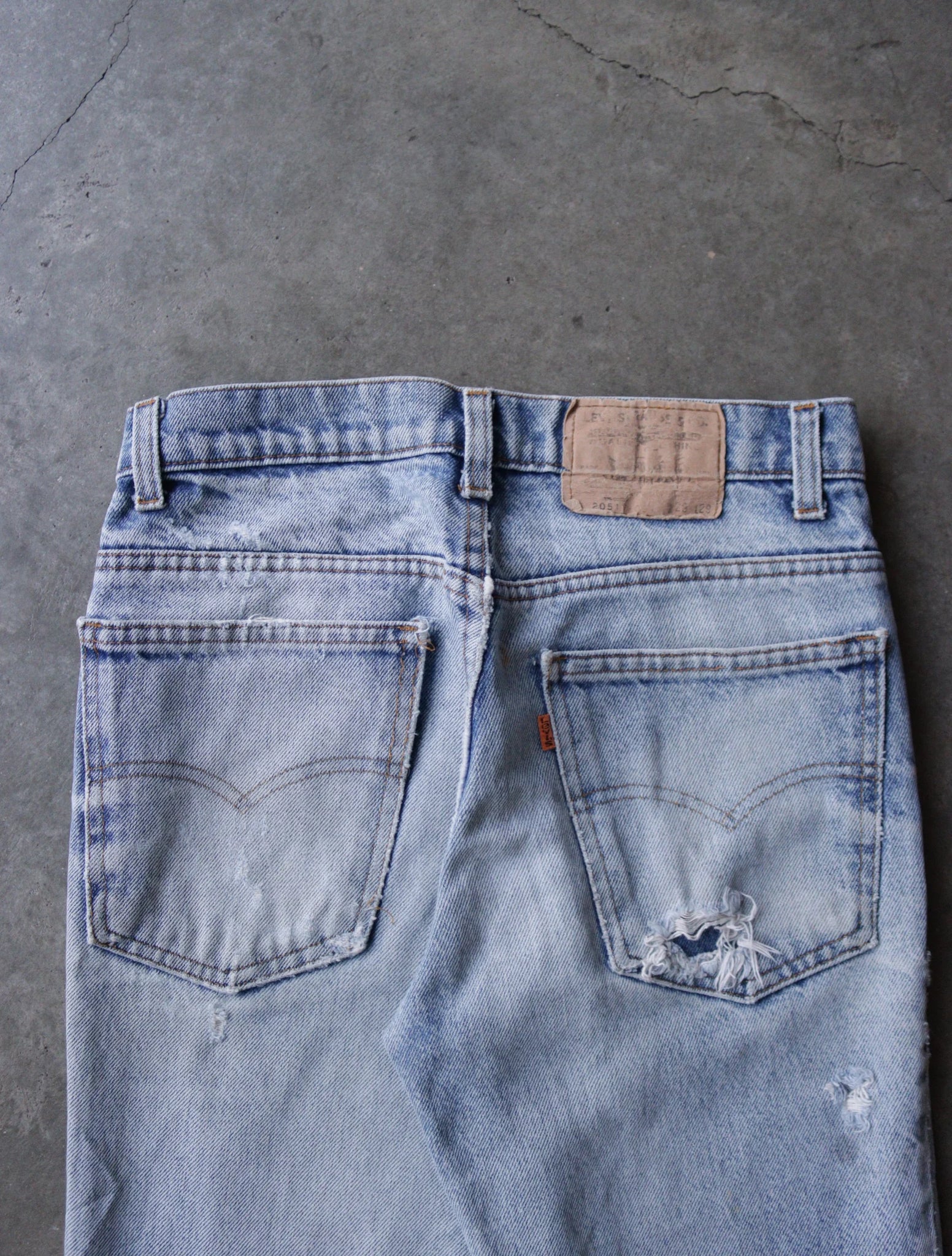 1980S LEVIS FADED FLARED DENIM PANTS
