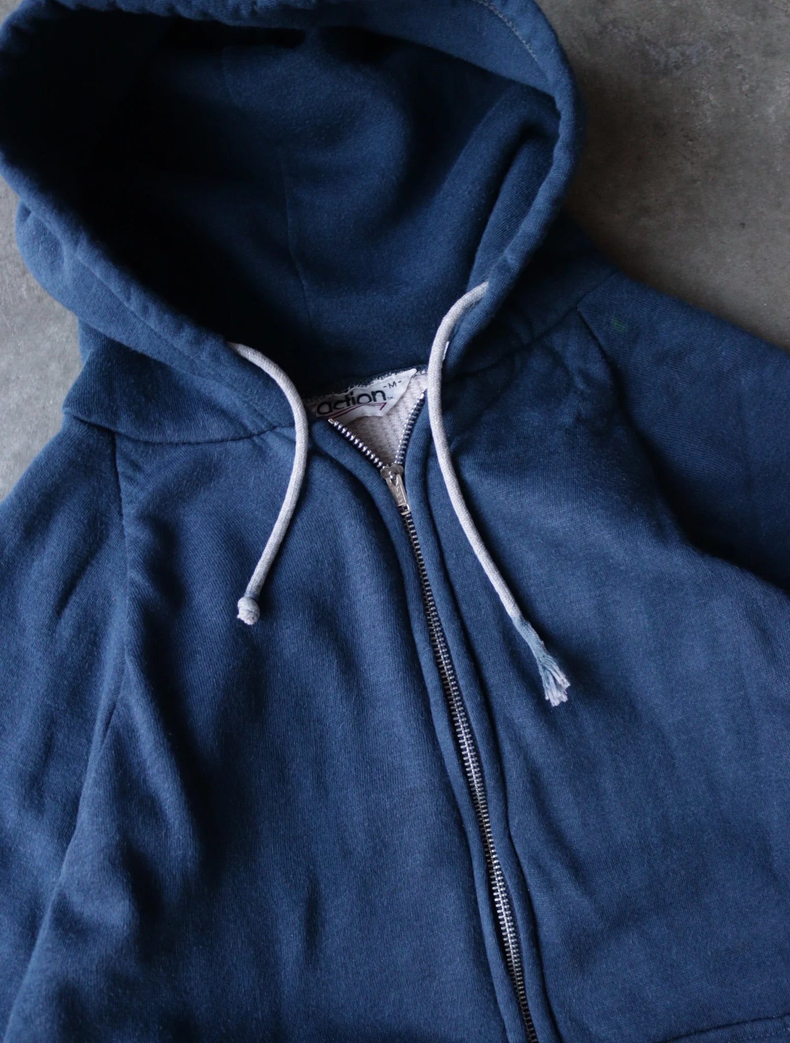1980S THERMAL LINED ZIP UP HOODED SWEATSHIRT