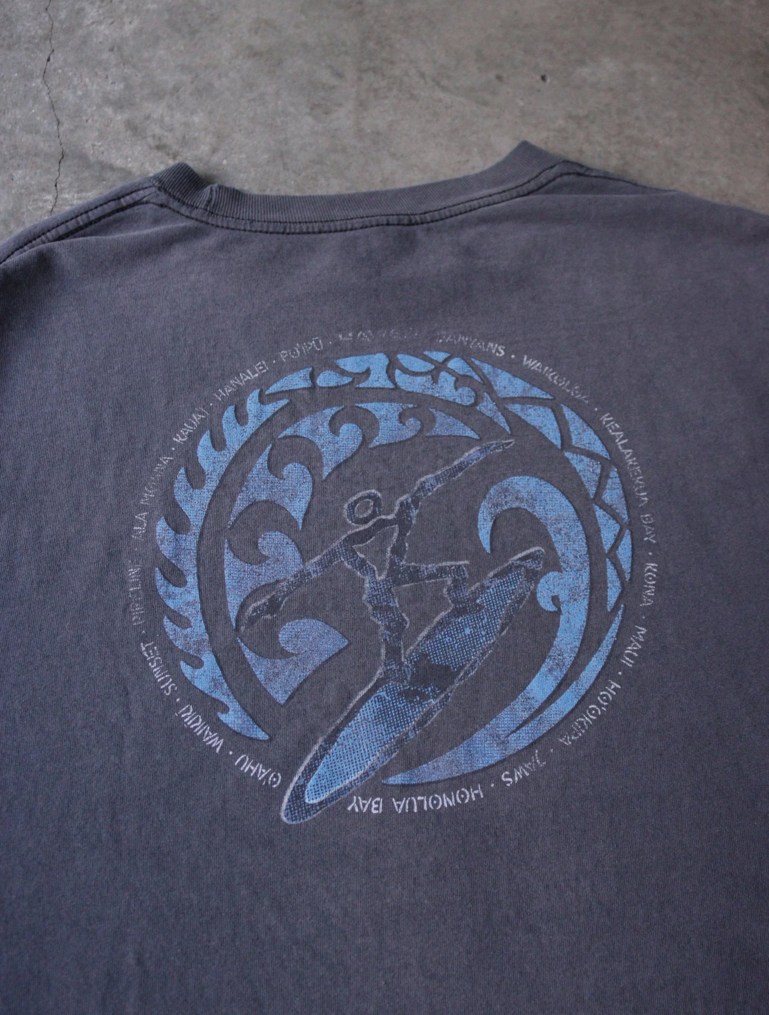 1990S SUN FADED WAVERIDER SURF L/S TEE