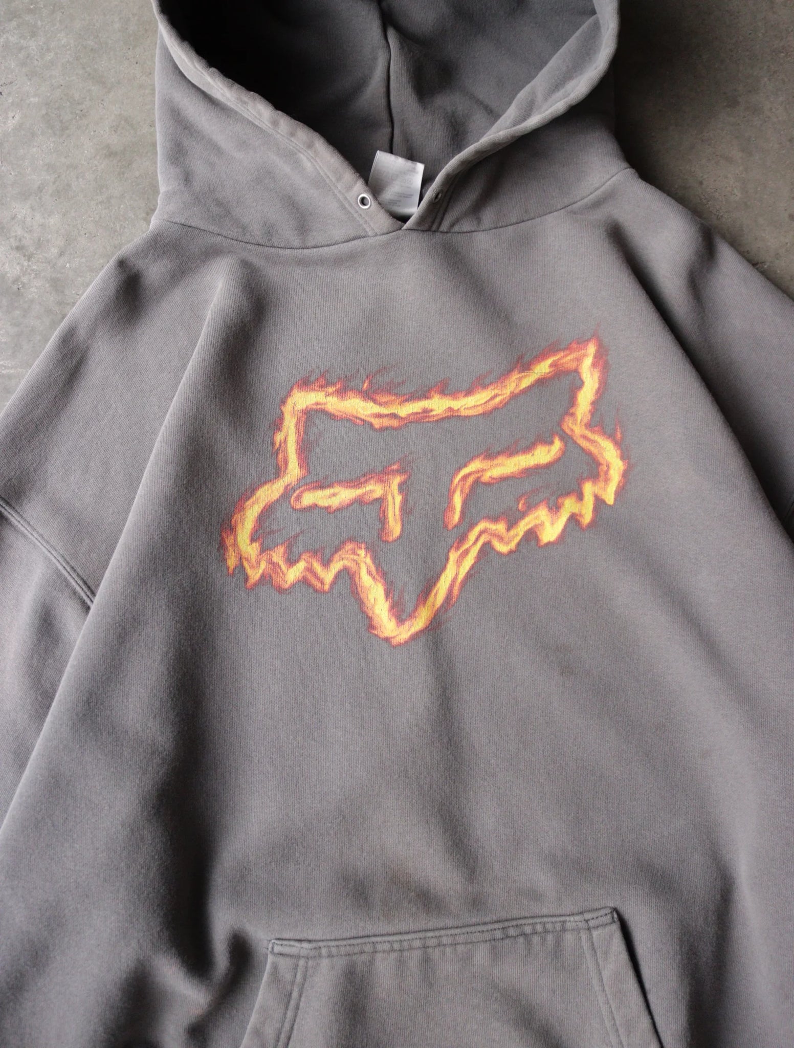 1990S FOX RACING FLAME HOODED SWEATSHIRT