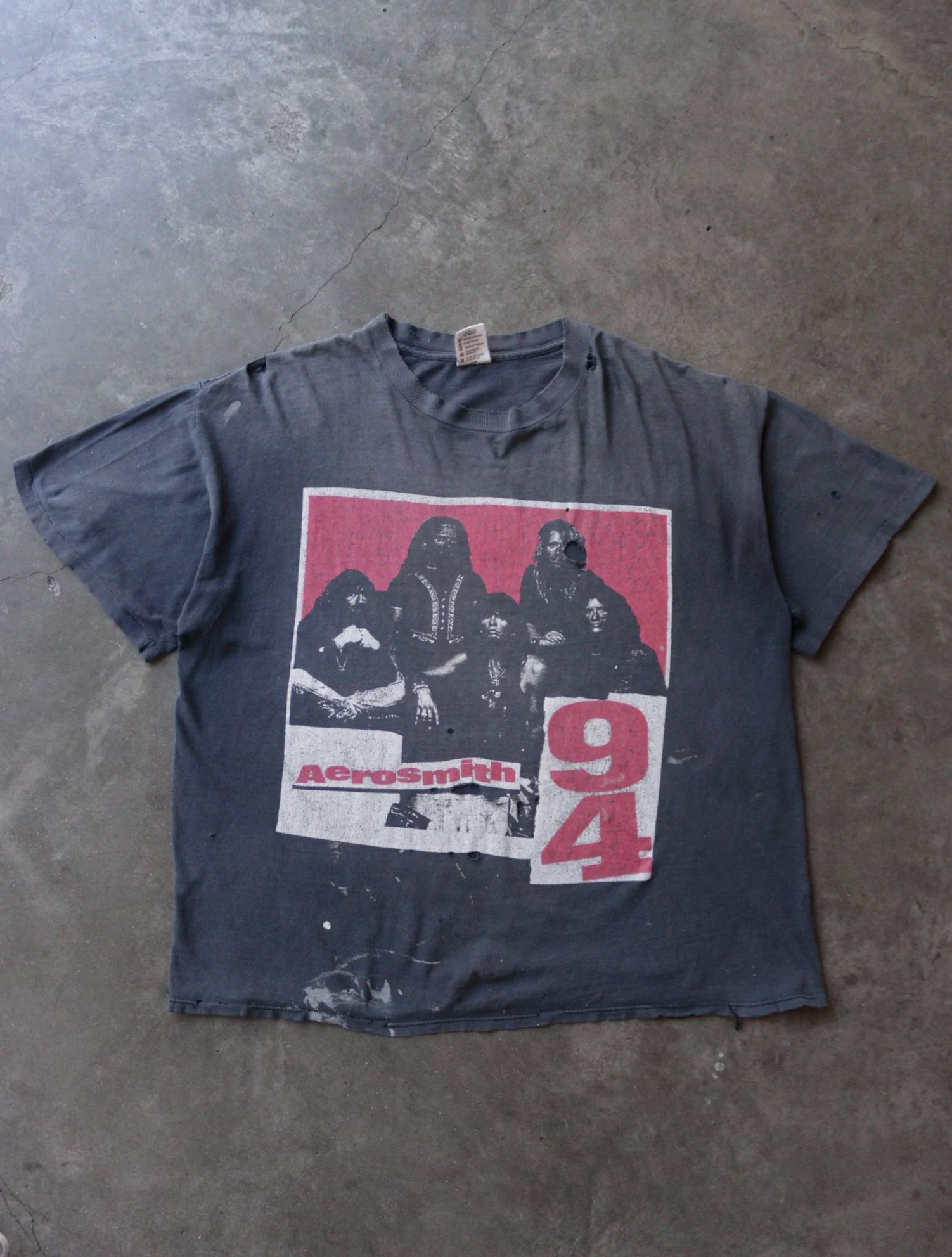 1990S AEROSMITH DISTRESSED BAND TEE