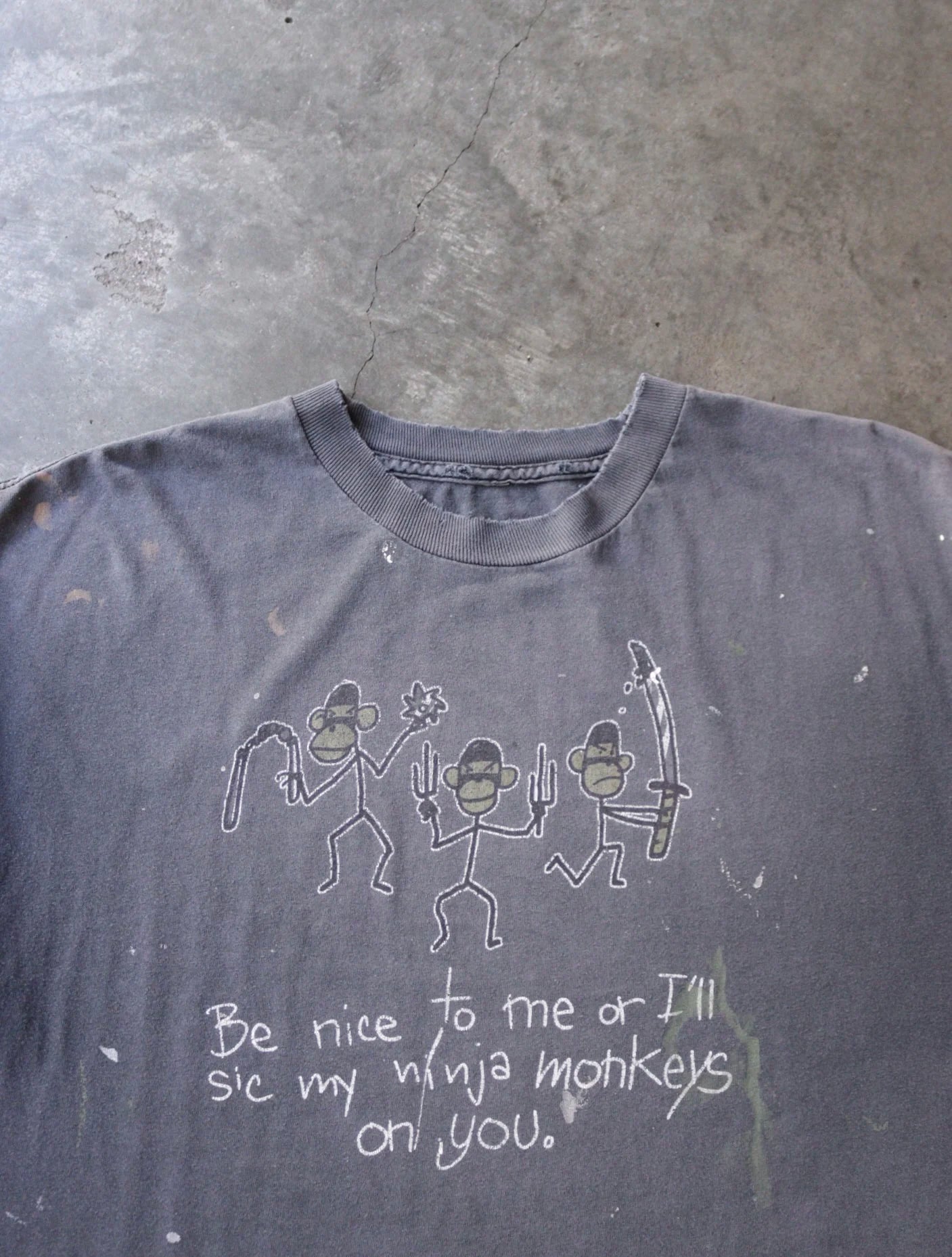 2000S SUNFADED NINJA MONKEYS TEE