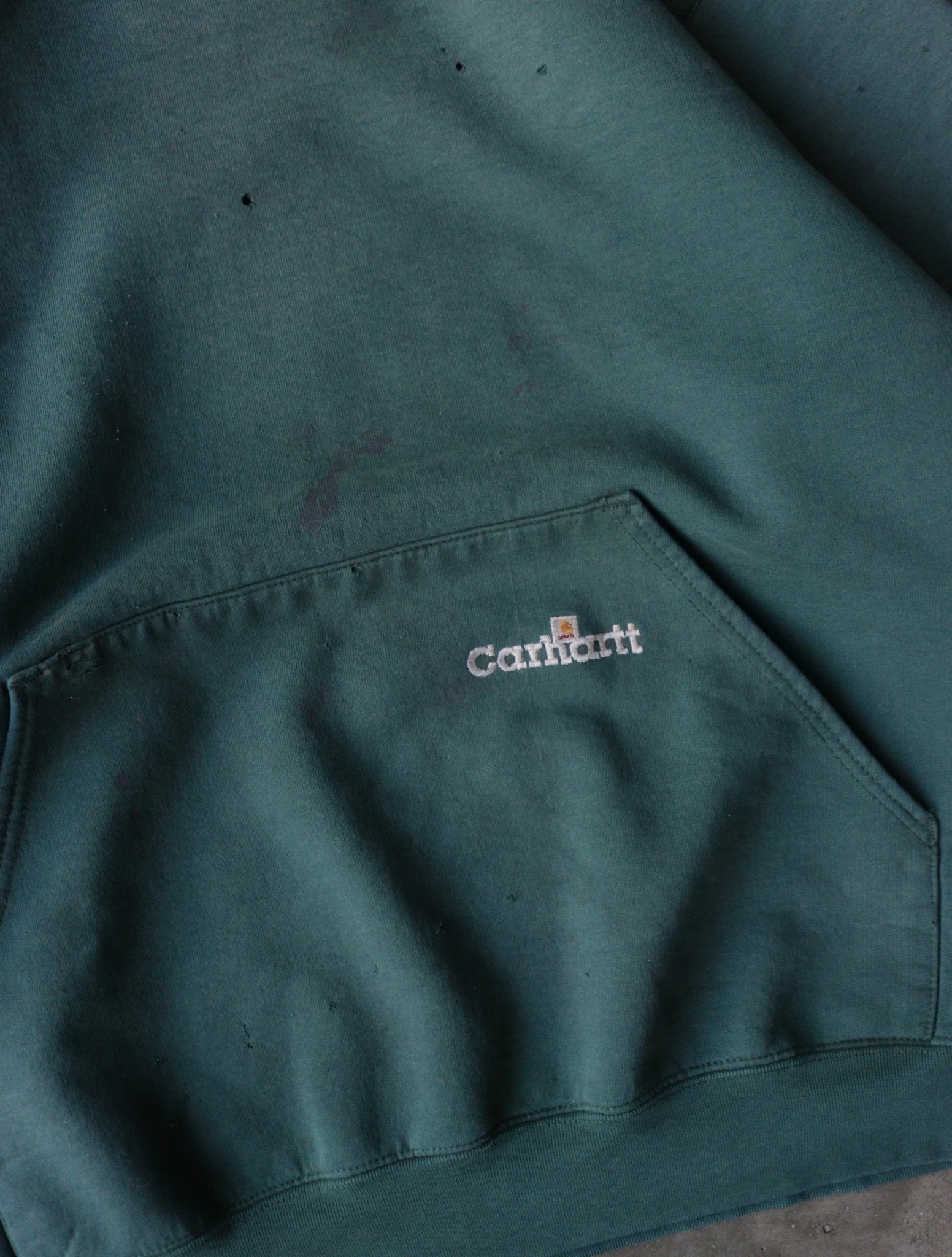 1990S CARHARTT FADED HOODED SWEATSHIRT