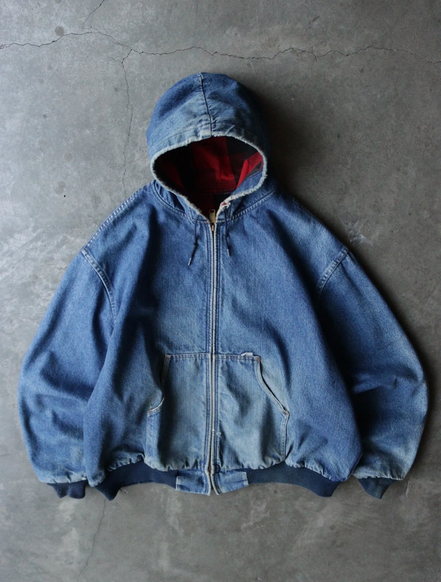 1990S DENIM CARHARTT LINED WORK JACKET