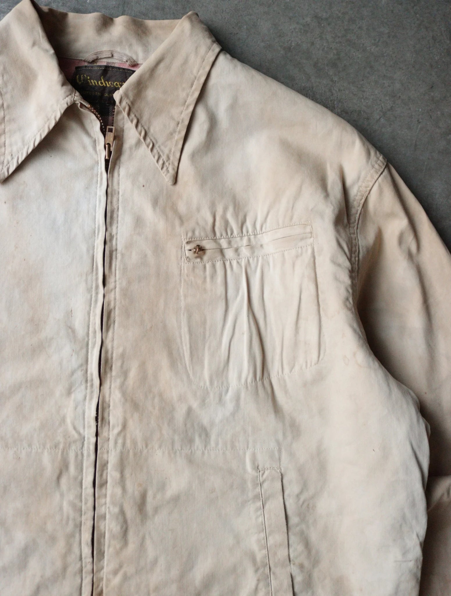1950S OIL STAINED WORK JACKET