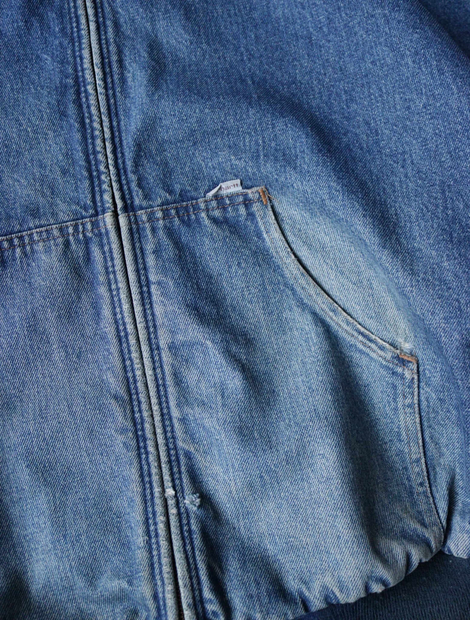 1990S DENIM CARHARTT LINED WORK JACKET