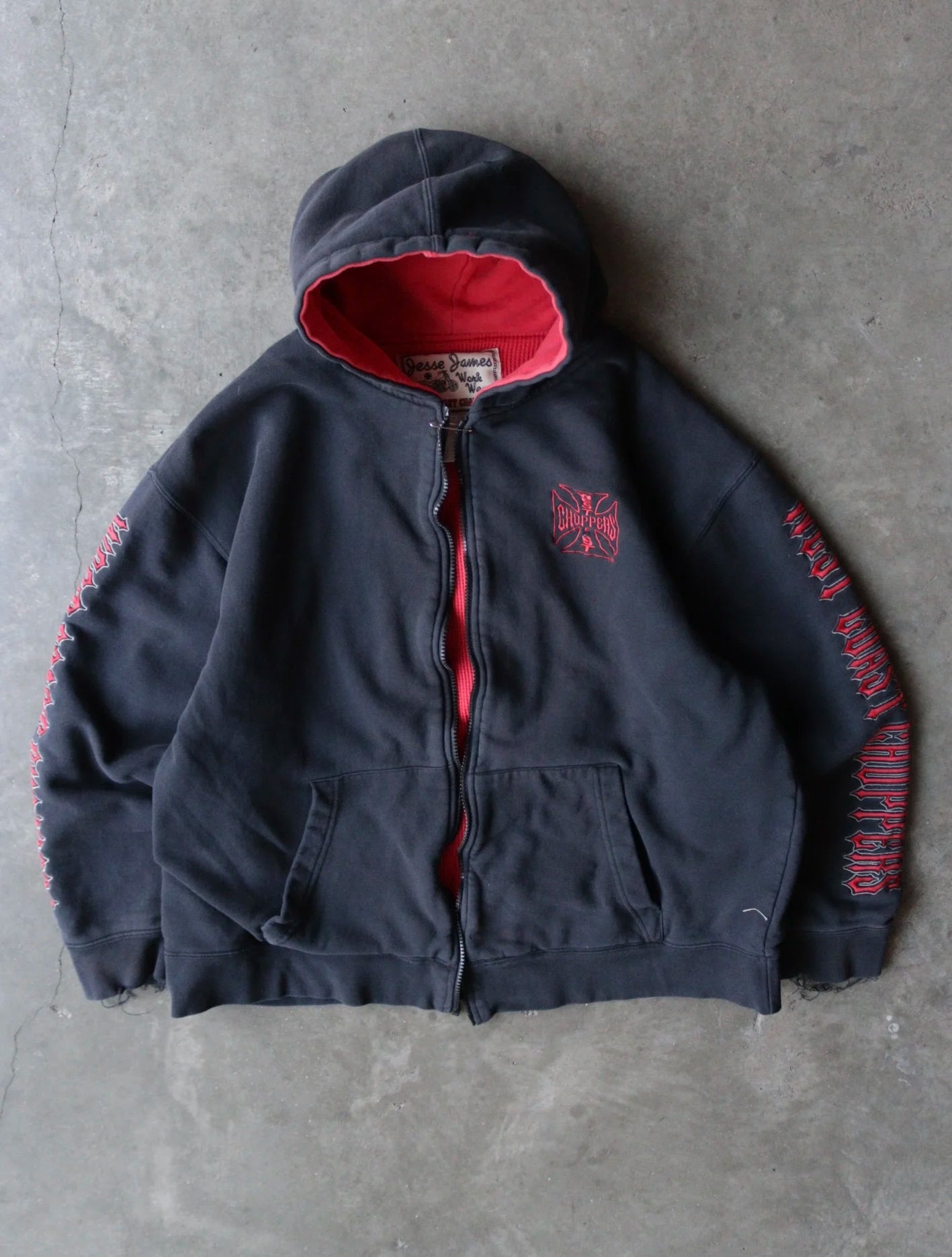 2000S NO ZIP WEST COAST CHOPPERS HOODED SWEATSHIRT